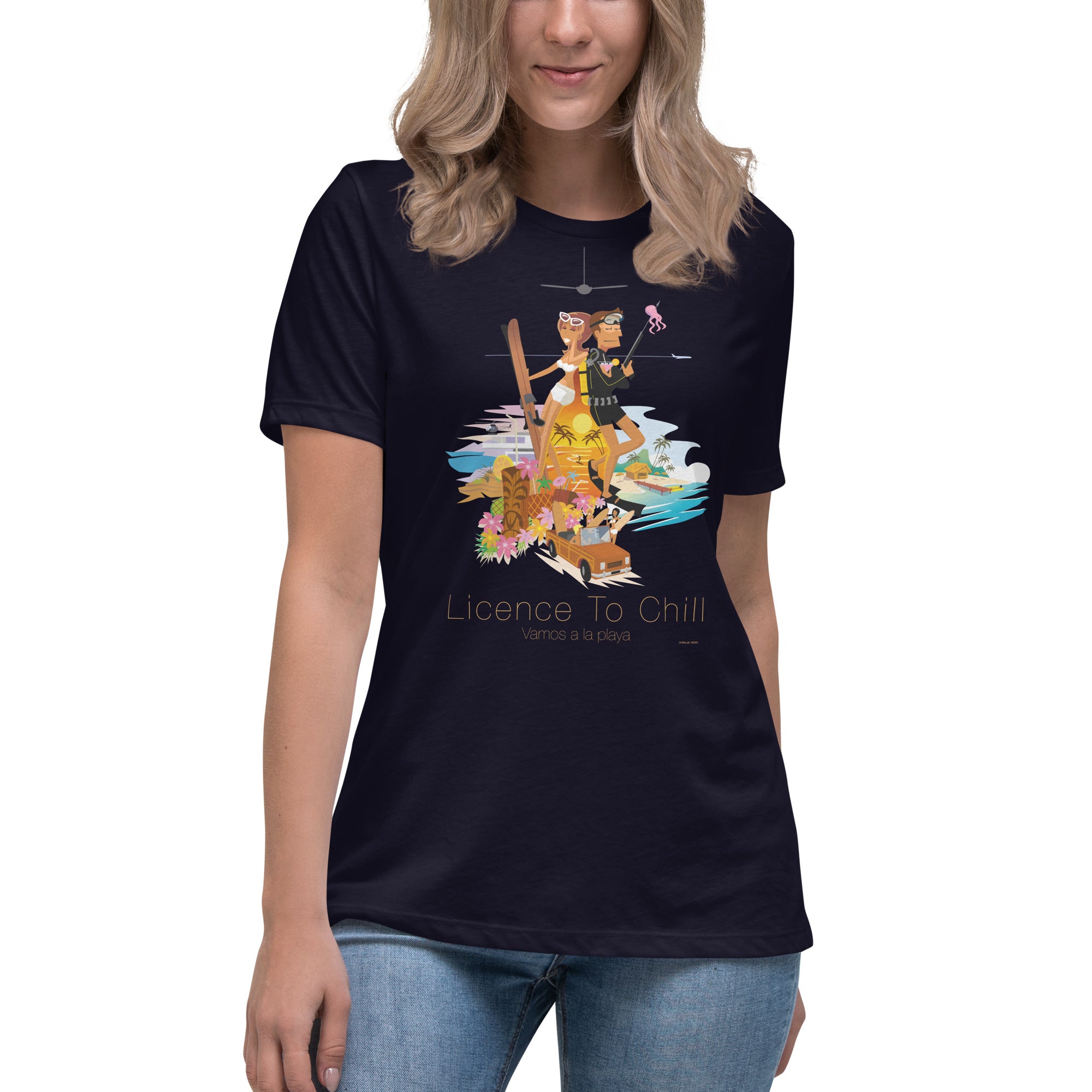 Women's Relaxed T-Shirt License to Chill Vamos a la Playa