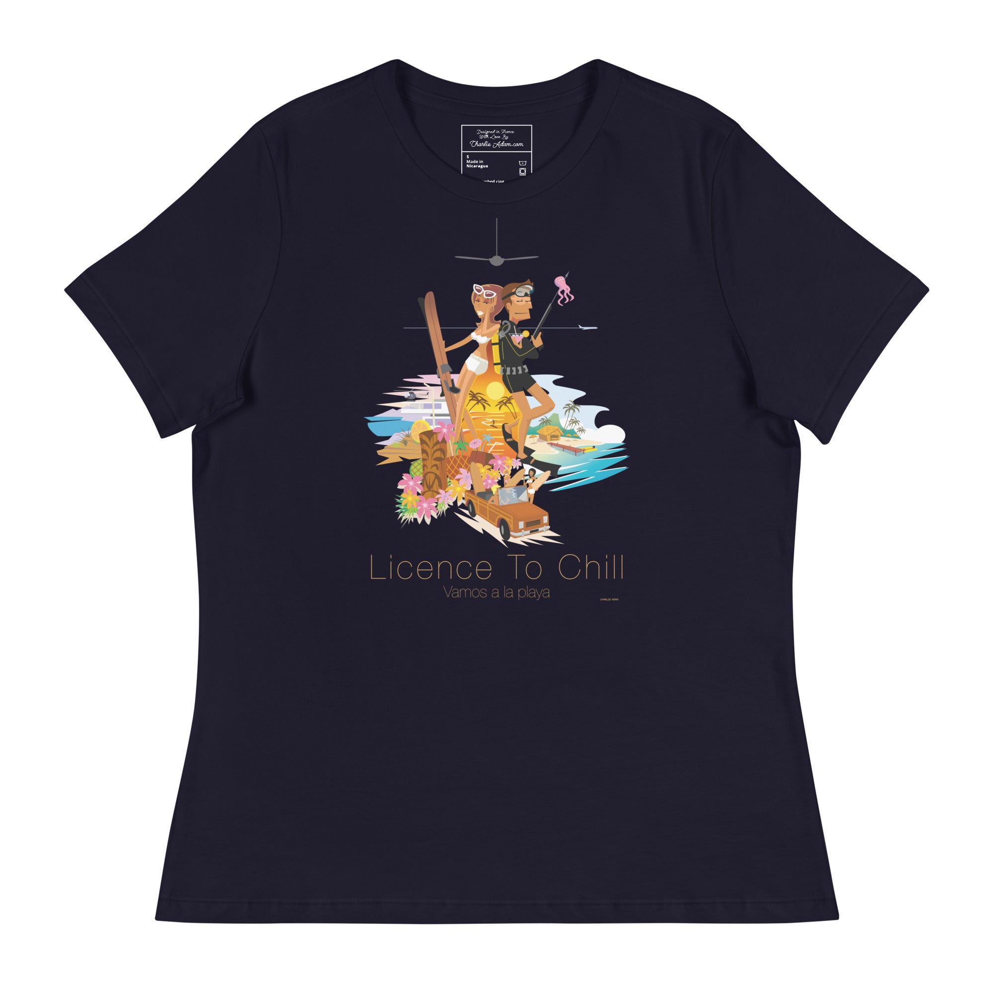 Women's Relaxed T-Shirt License to Chill Vamos a la Playa
