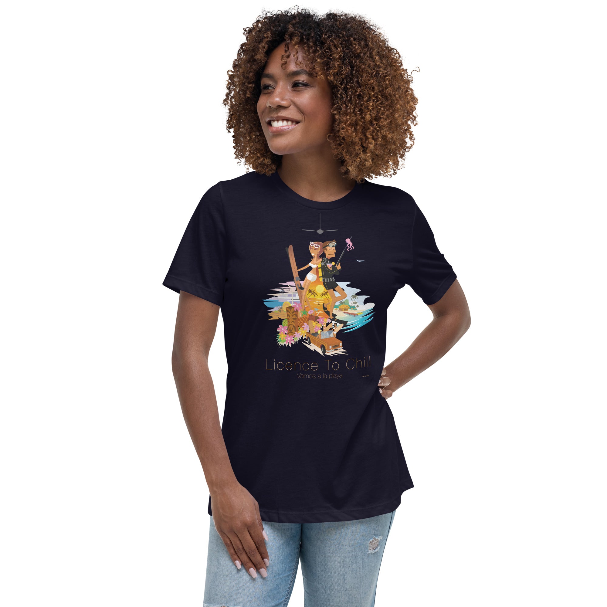 Women's Relaxed T-Shirt License to Chill Vamos a la Playa