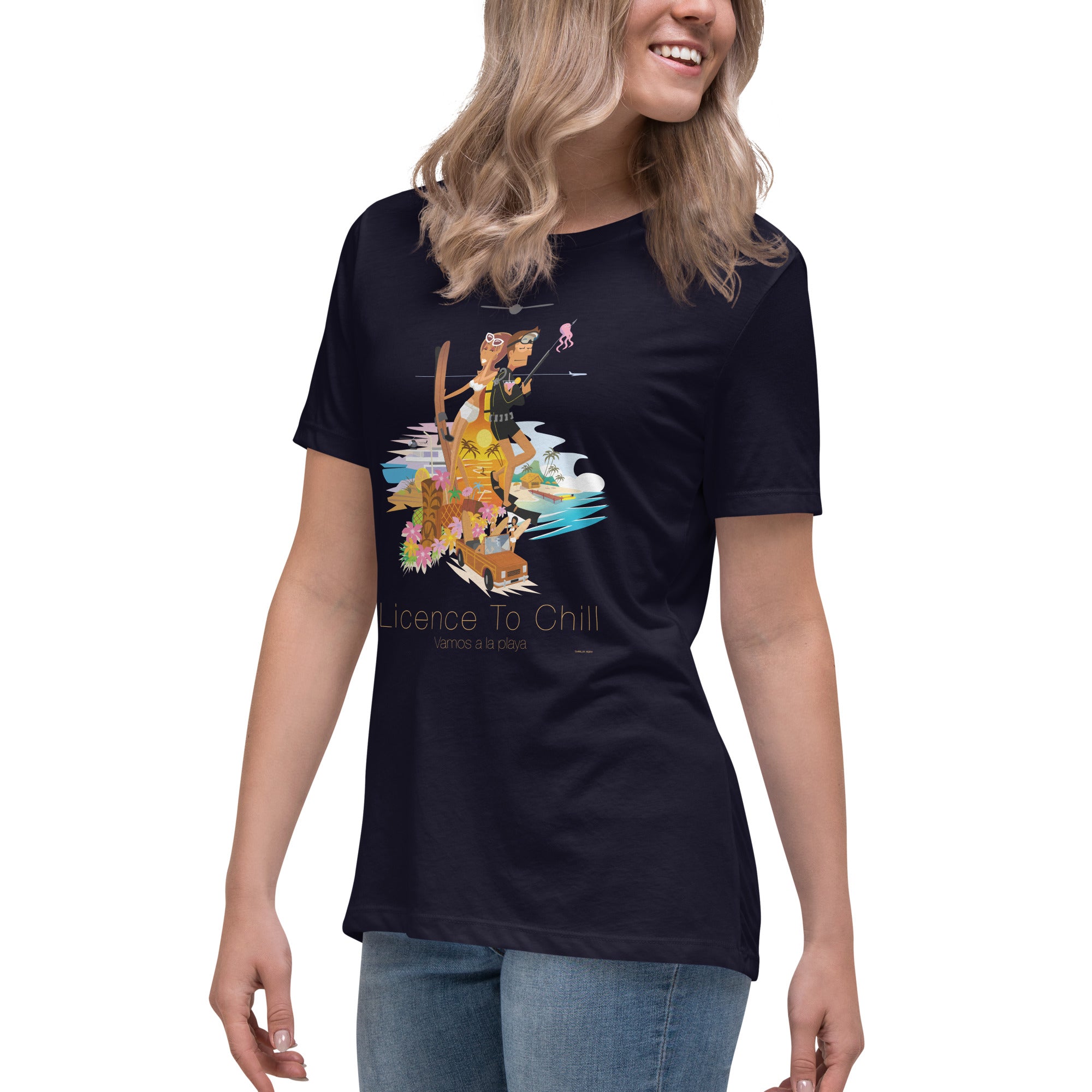 Women's Relaxed T-Shirt License to Chill Vamos a la Playa