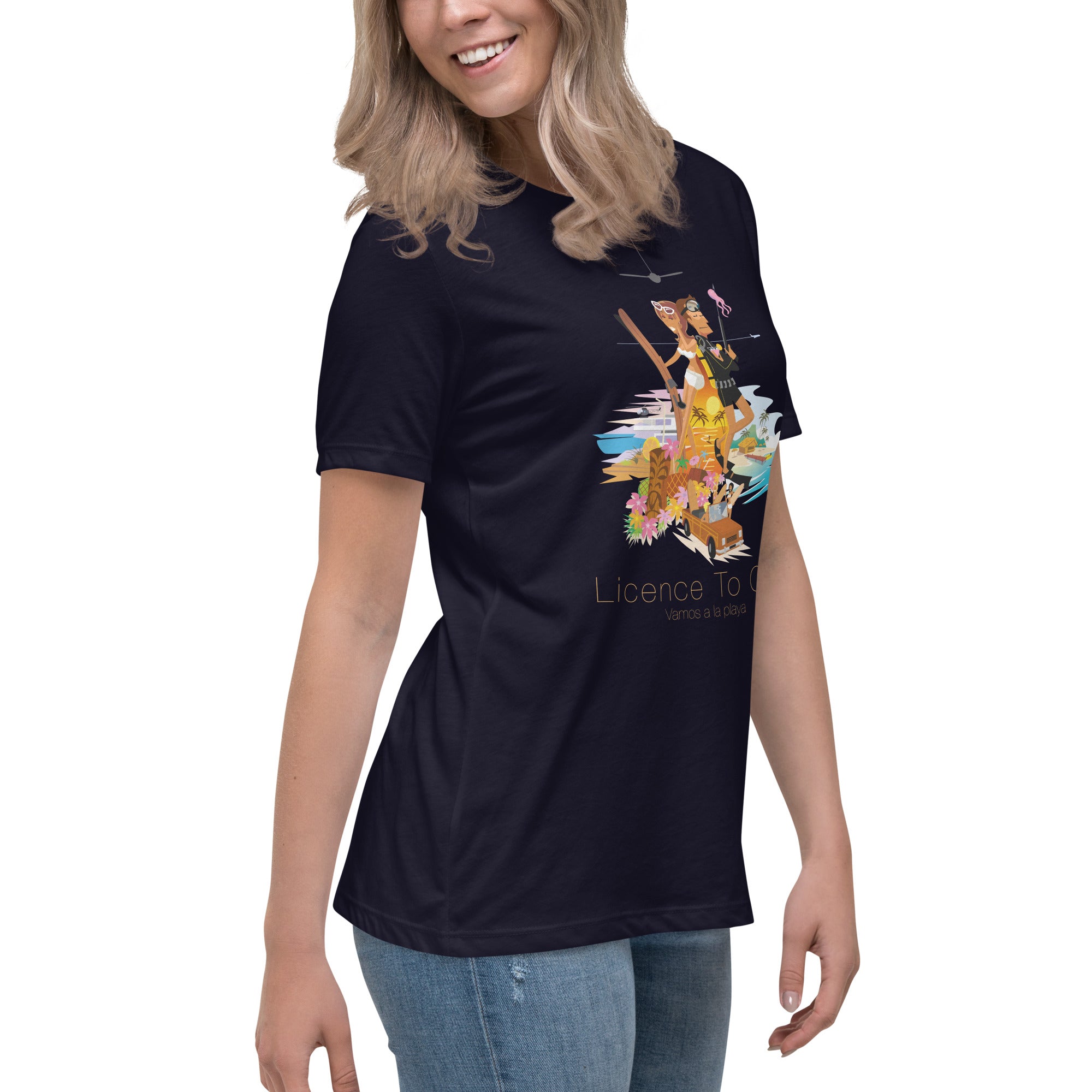 Women's Relaxed T-Shirt License to Chill Vamos a la Playa