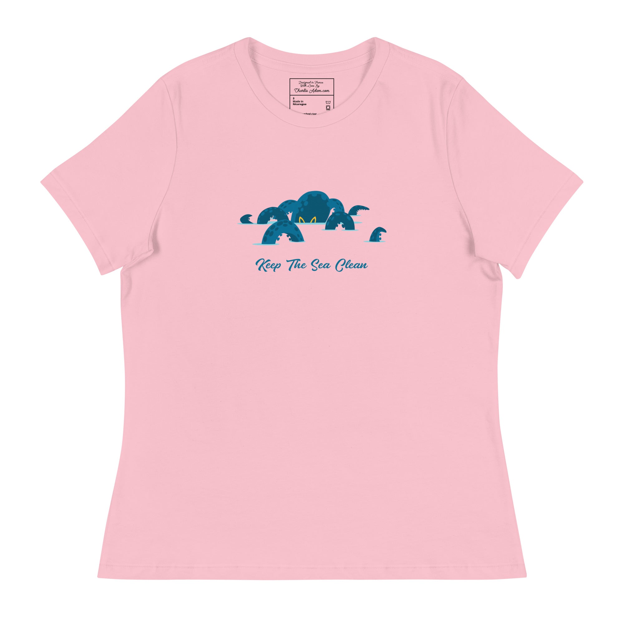 T-shirt décontracté pour Femme Octopus Blue