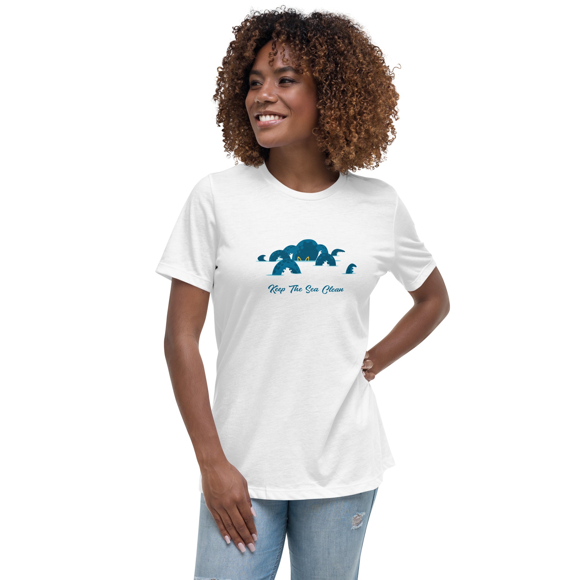 T-shirt décontracté pour Femme Octopus Blue