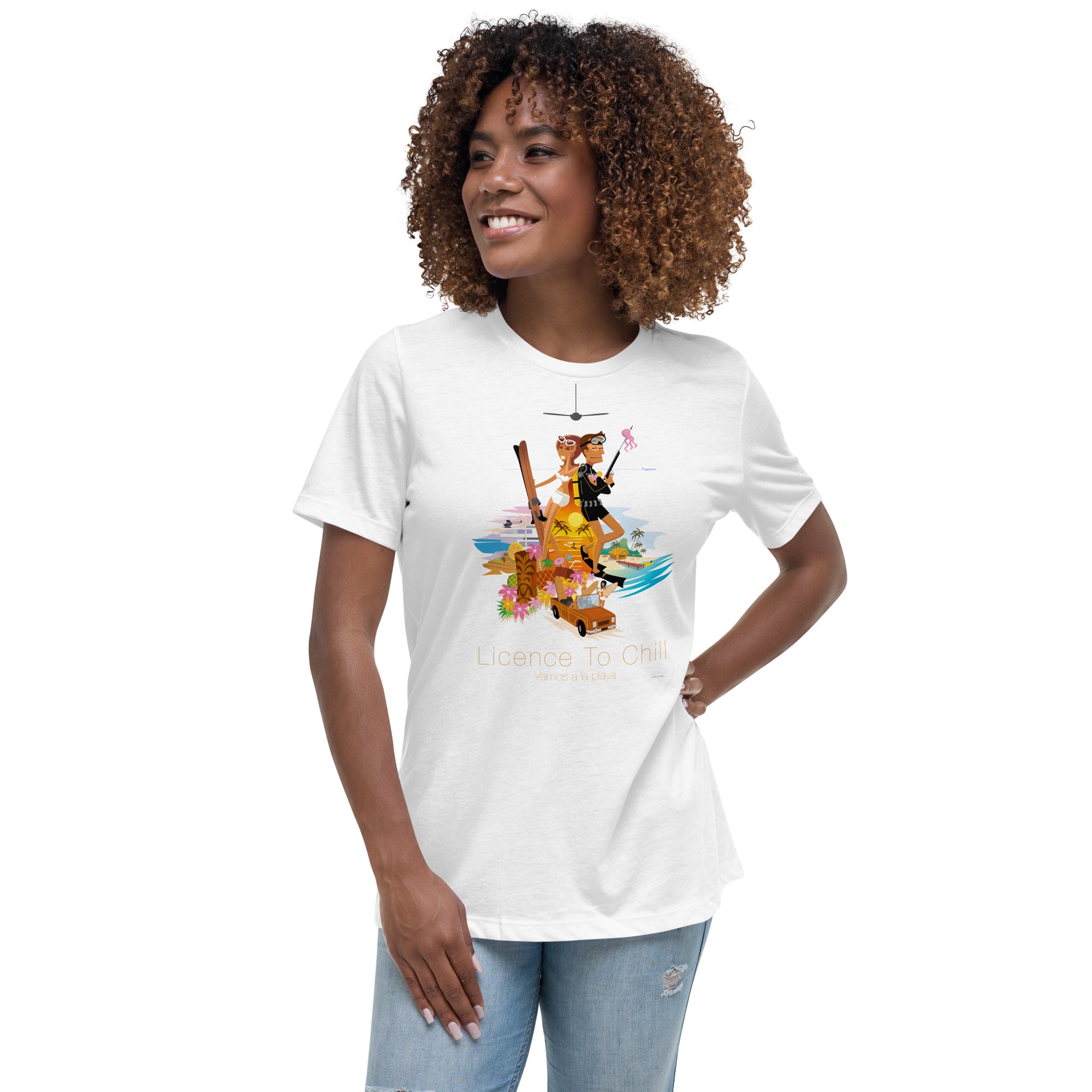 Women's Relaxed T-Shirt License to Chill Vamos a la Playa