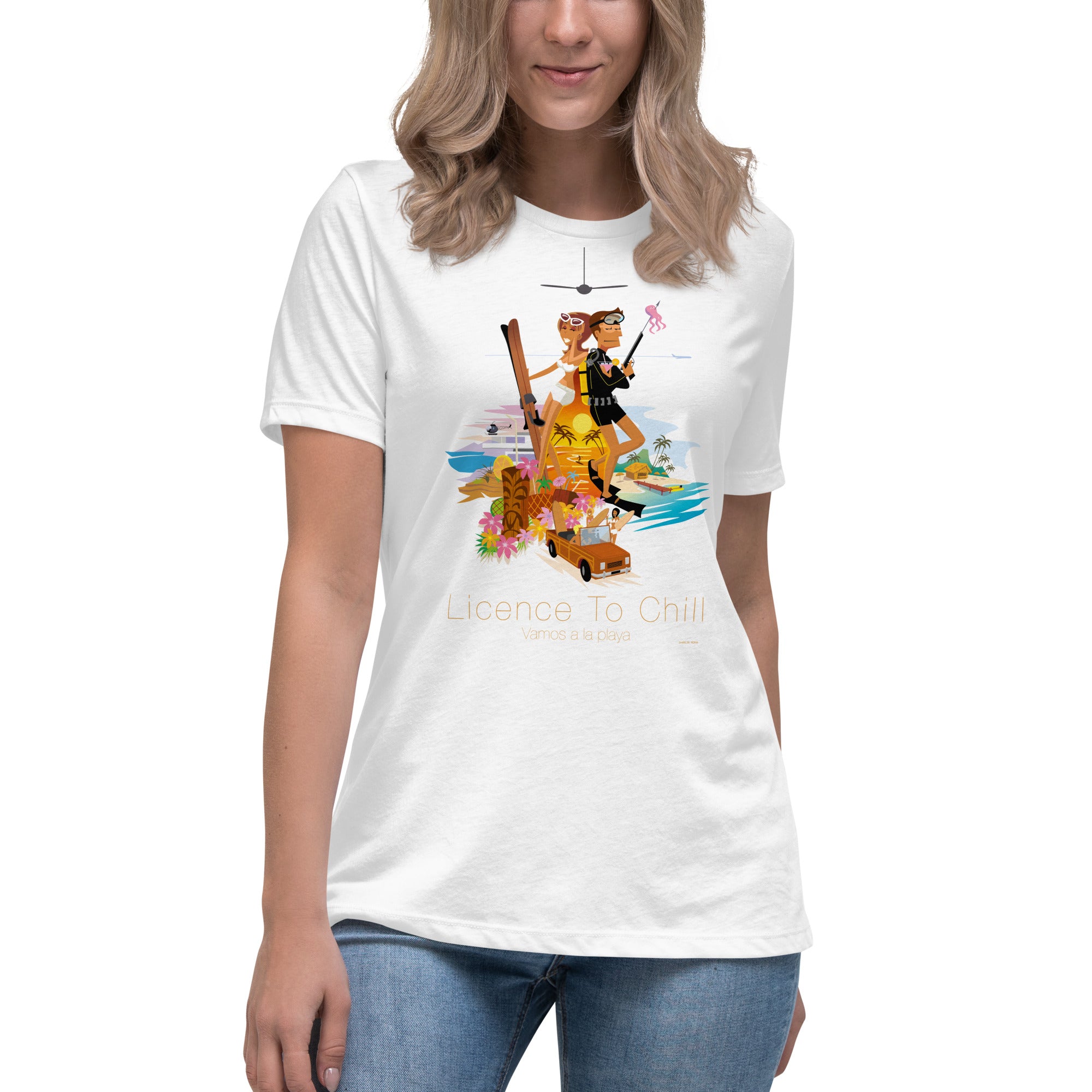 Women's Relaxed T-Shirt License to Chill Vamos a la Playa