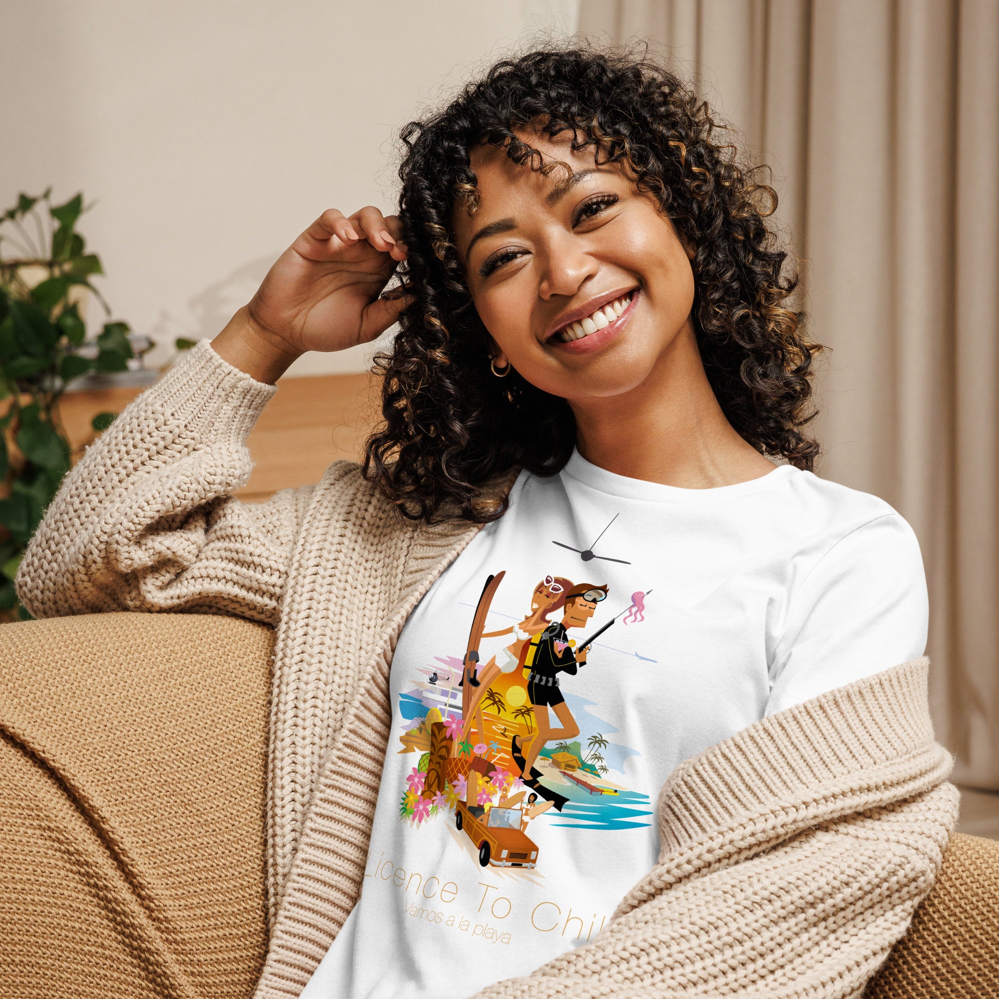 Women's Relaxed T-Shirt License to Chill Vamos a la Playa