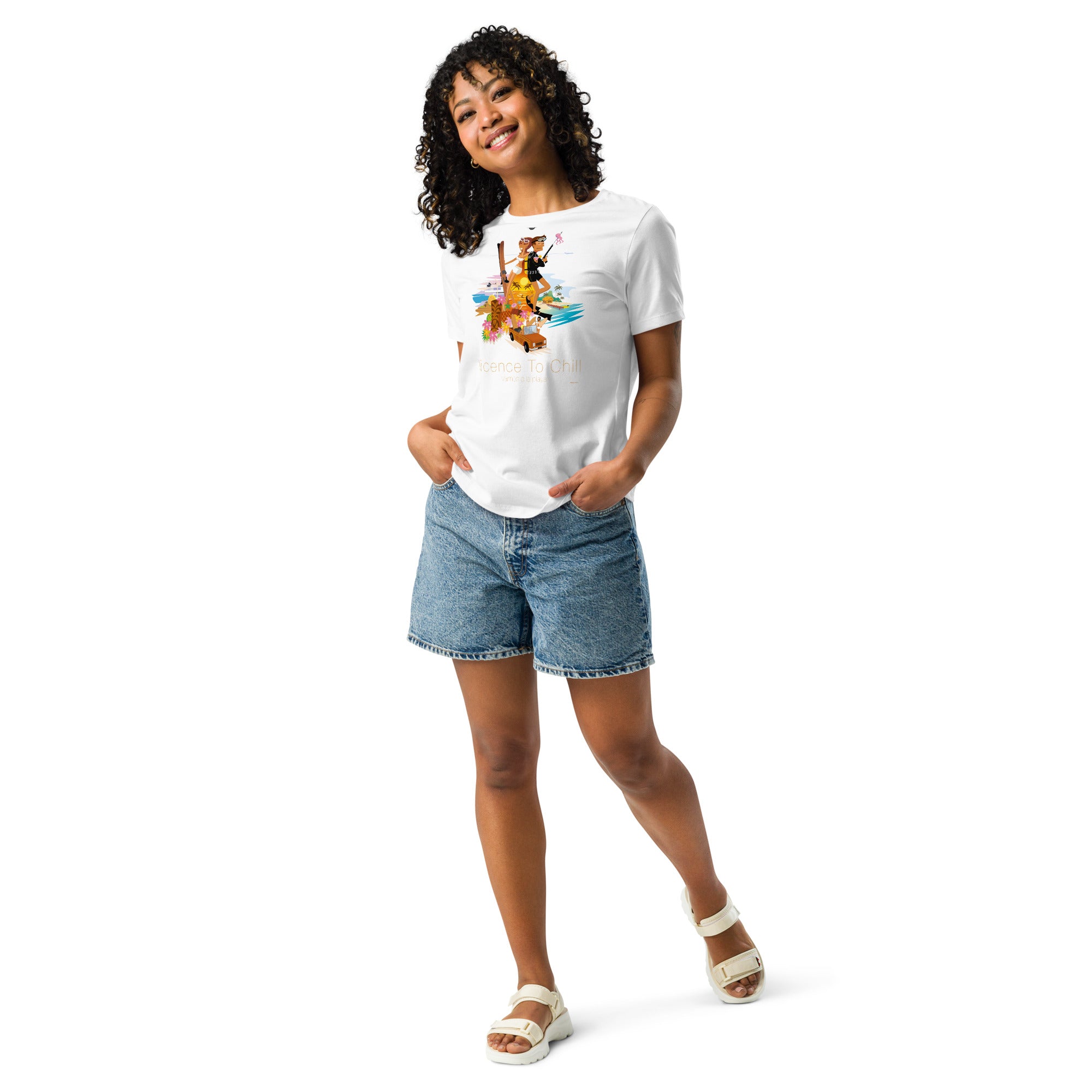 Women's Relaxed T-Shirt License to Chill Vamos a la Playa