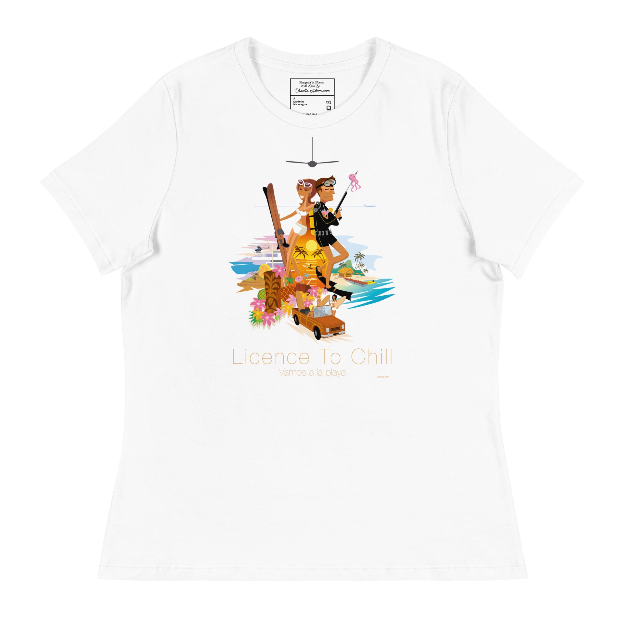 Women's Relaxed T-Shirt License to Chill Vamos a la Playa