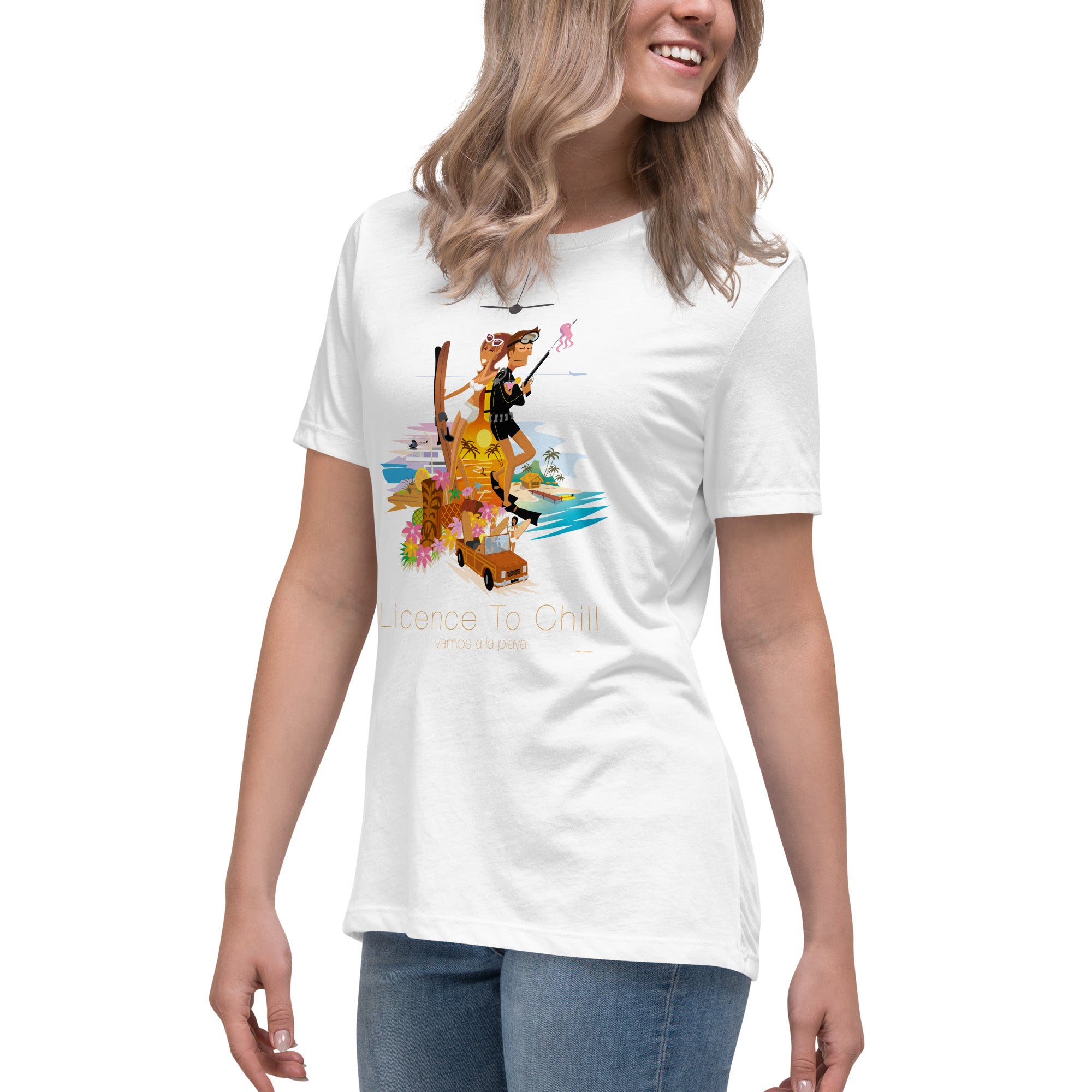 Women's Relaxed T-Shirt License to Chill Vamos a la Playa
