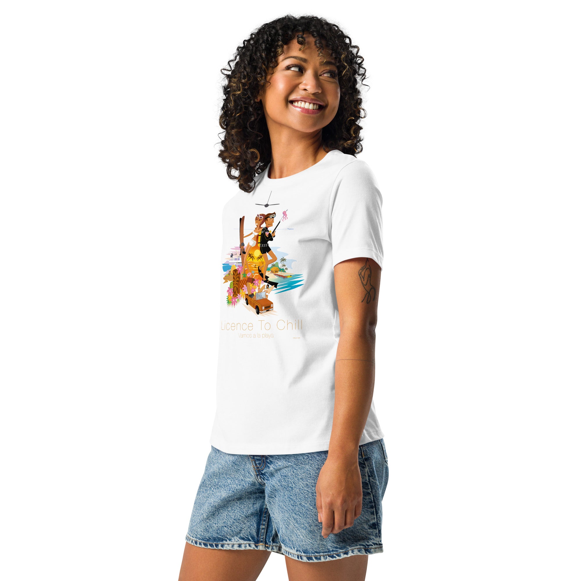 Women's Relaxed T-Shirt License to Chill Vamos a la Playa