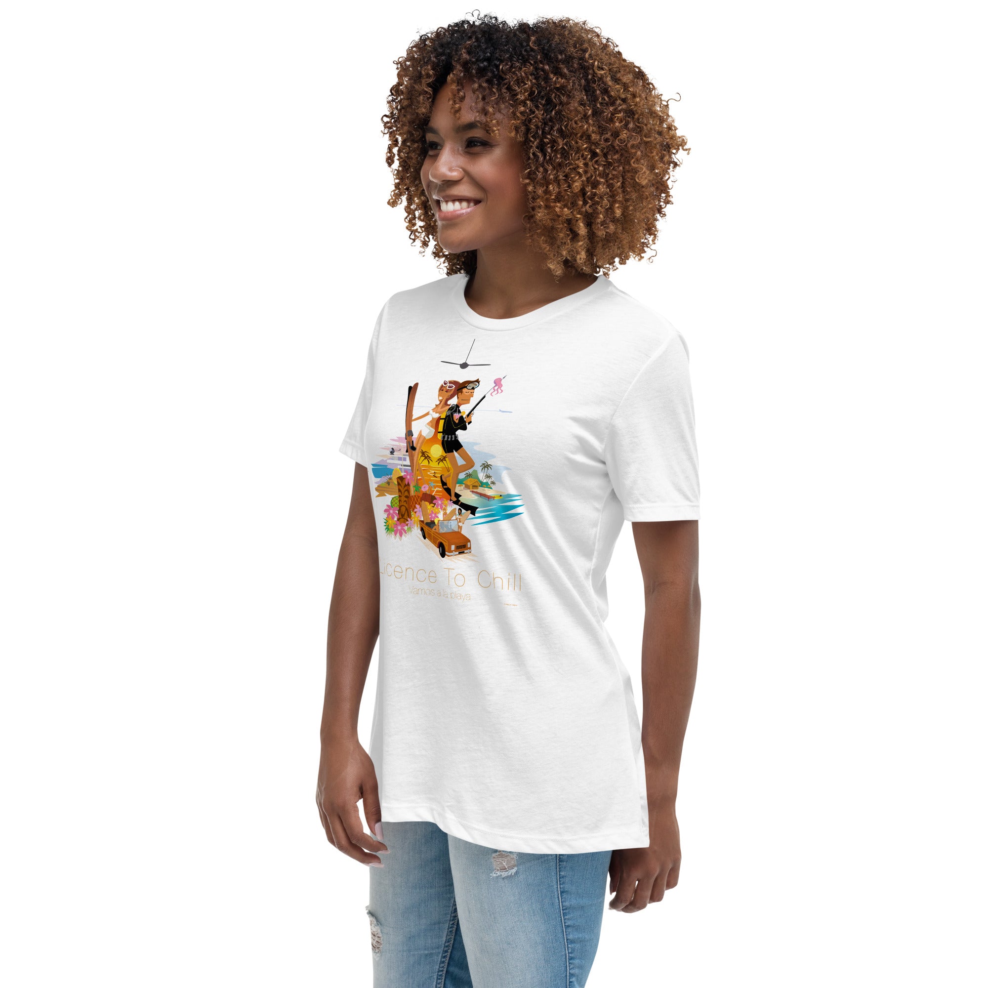 Women's Relaxed T-Shirt License to Chill Vamos a la Playa