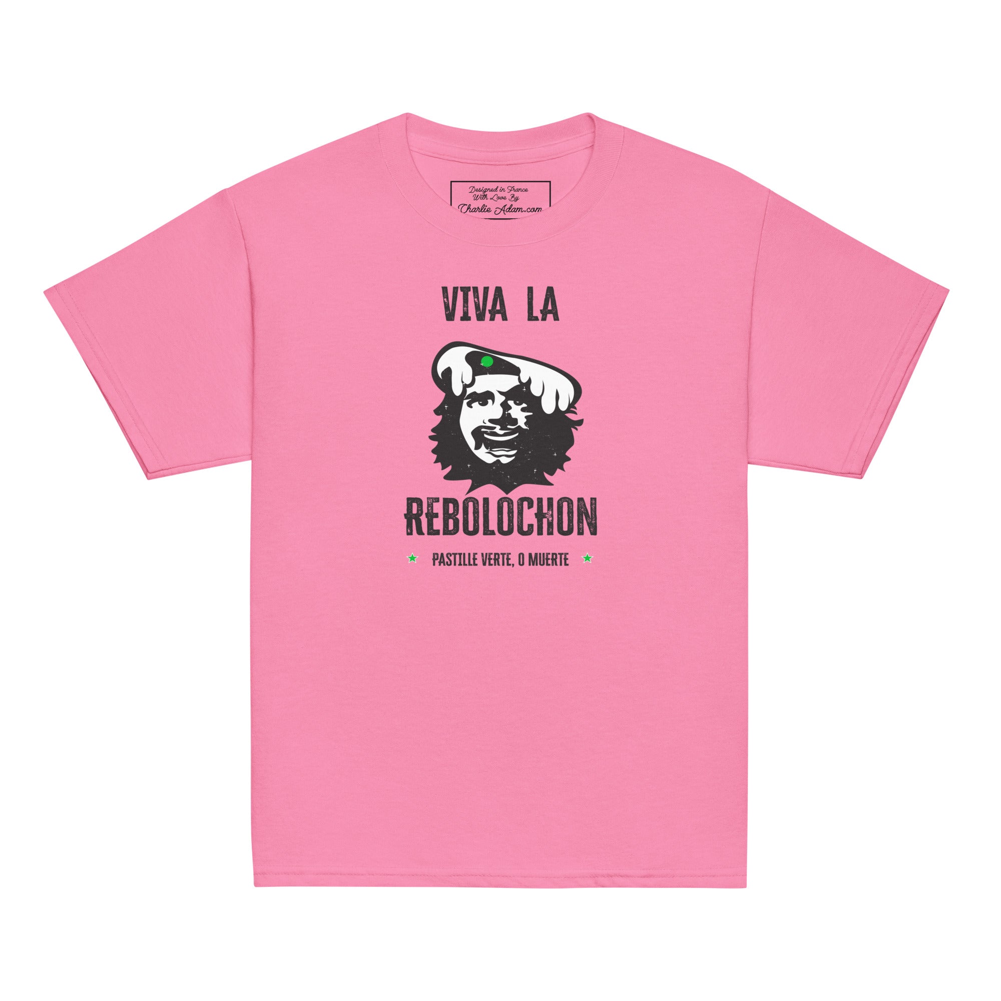 T-shirt épais enfant Viva la Rebolochon sur fond clair