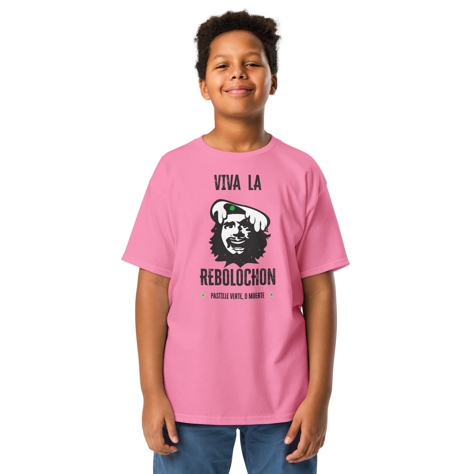 T-shirt épais enfant Viva la Rebolochon sur fond clair
