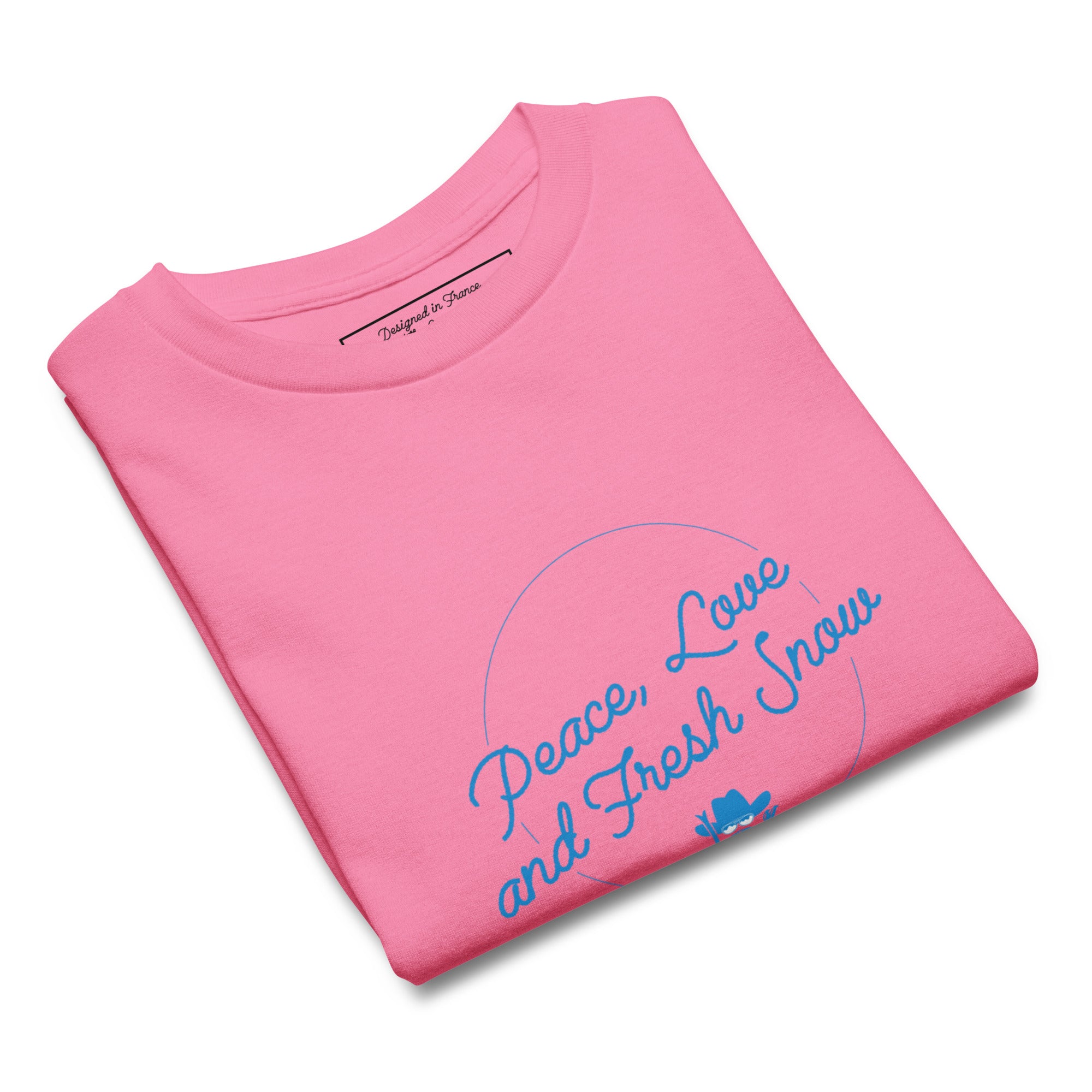 T-shirt épais enfant Peace, Love and Fresh Snow