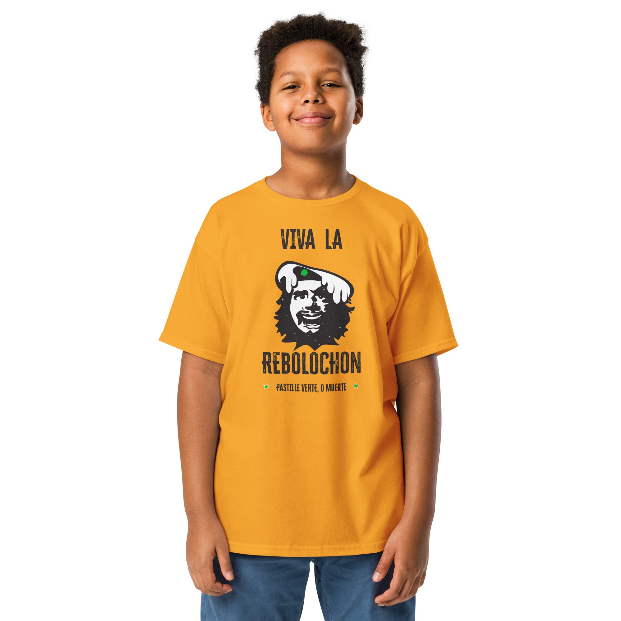 T-shirt épais enfant Viva la Rebolochon sur fond clair