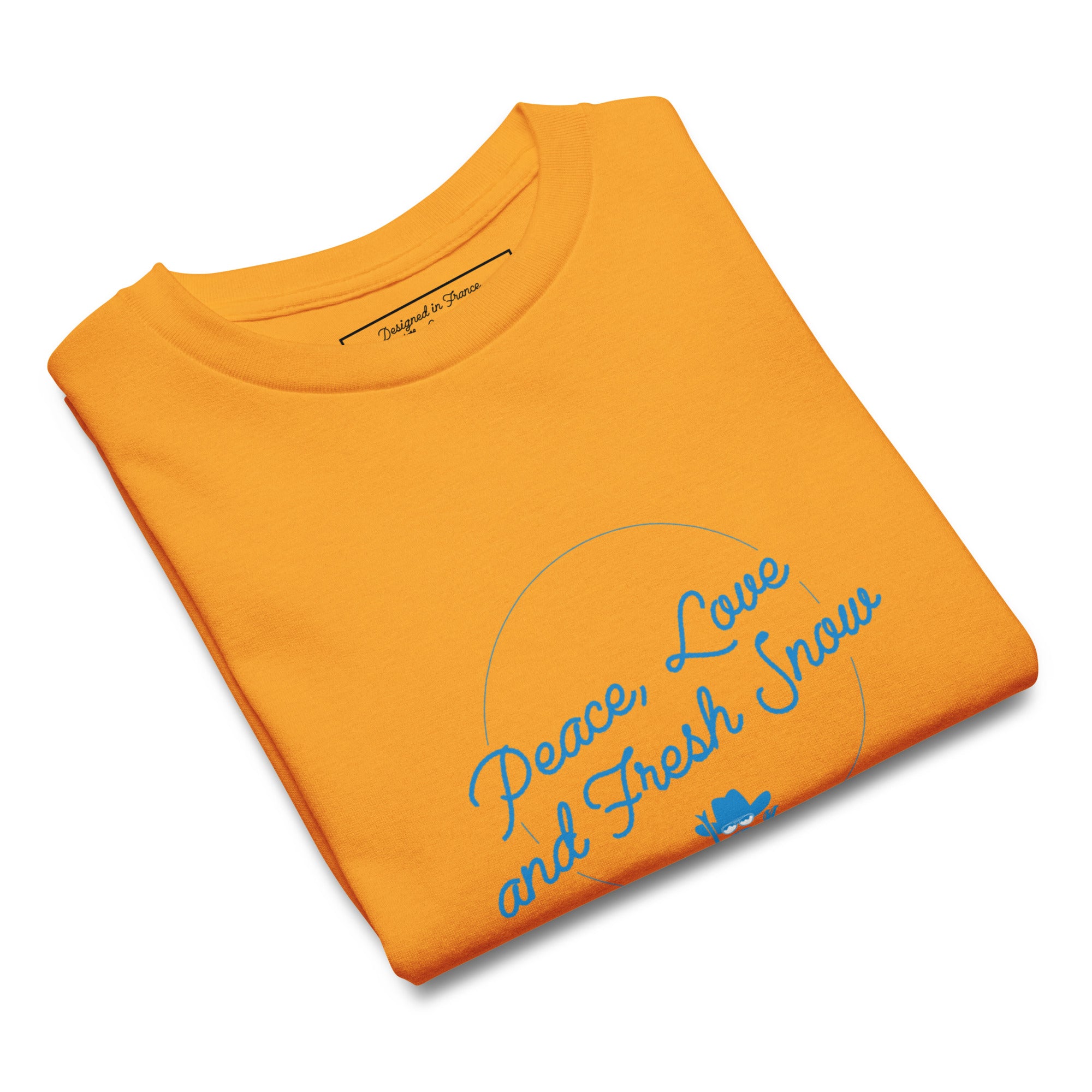 T-shirt épais enfant Peace, Love and Fresh Snow