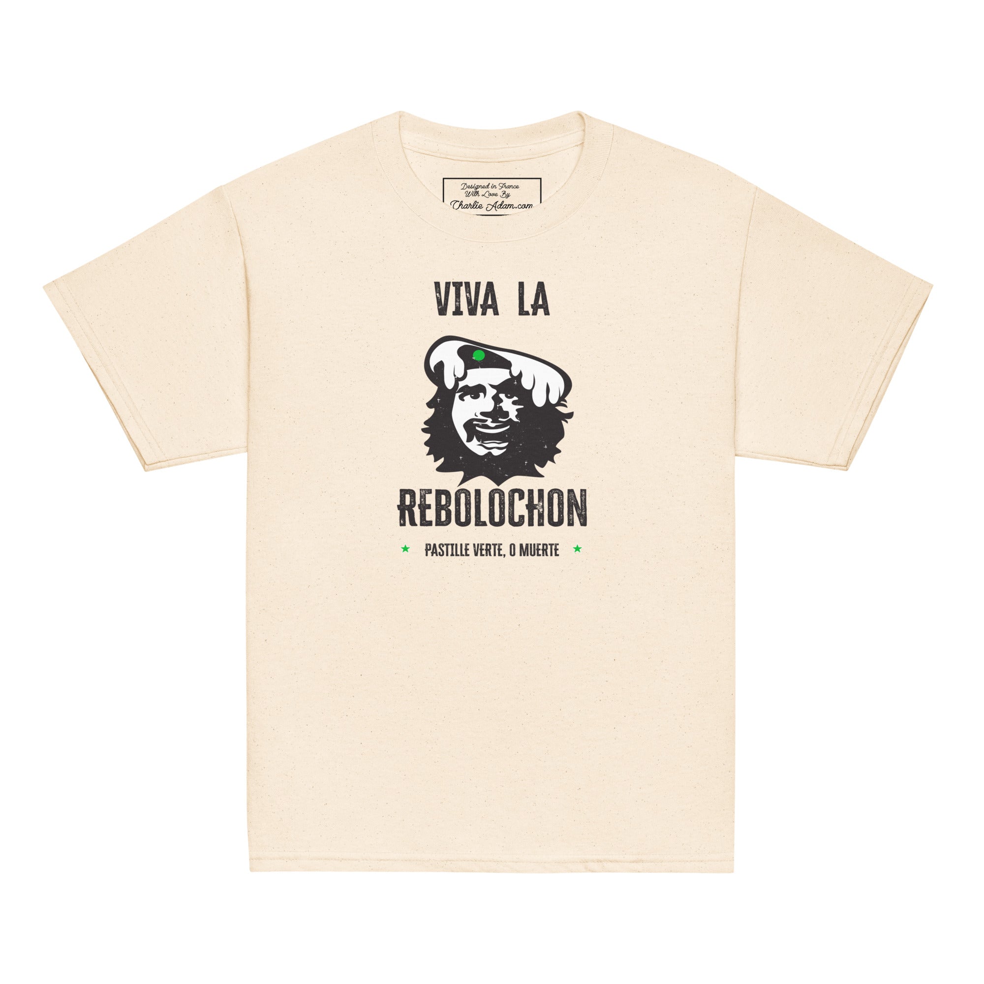 T-shirt épais enfant Viva la Rebolochon sur fond clair