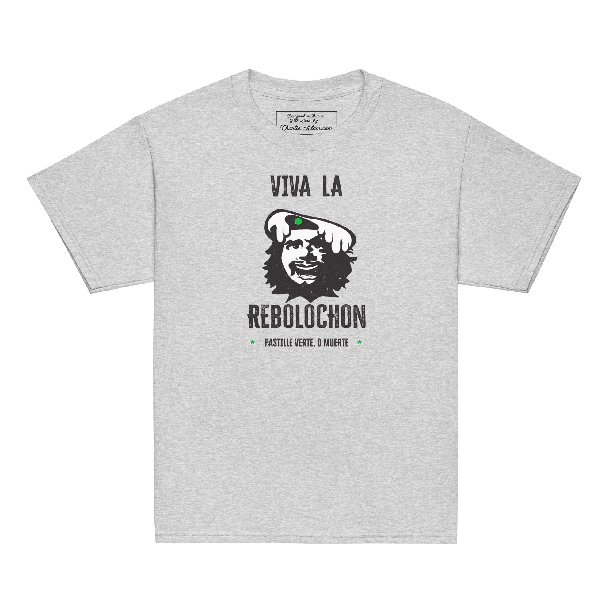 T-shirt épais enfant Viva la Rebolochon sur fond clair
