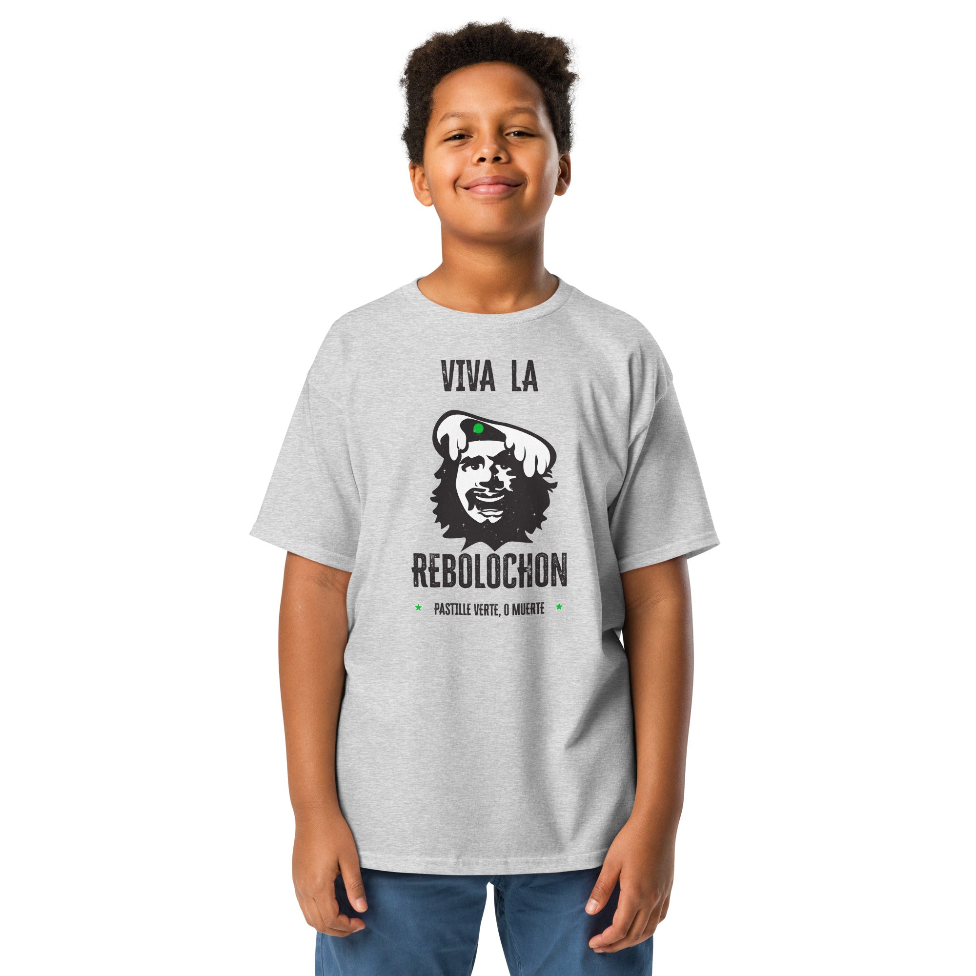 T-shirt épais enfant Viva la Rebolochon sur fond clair