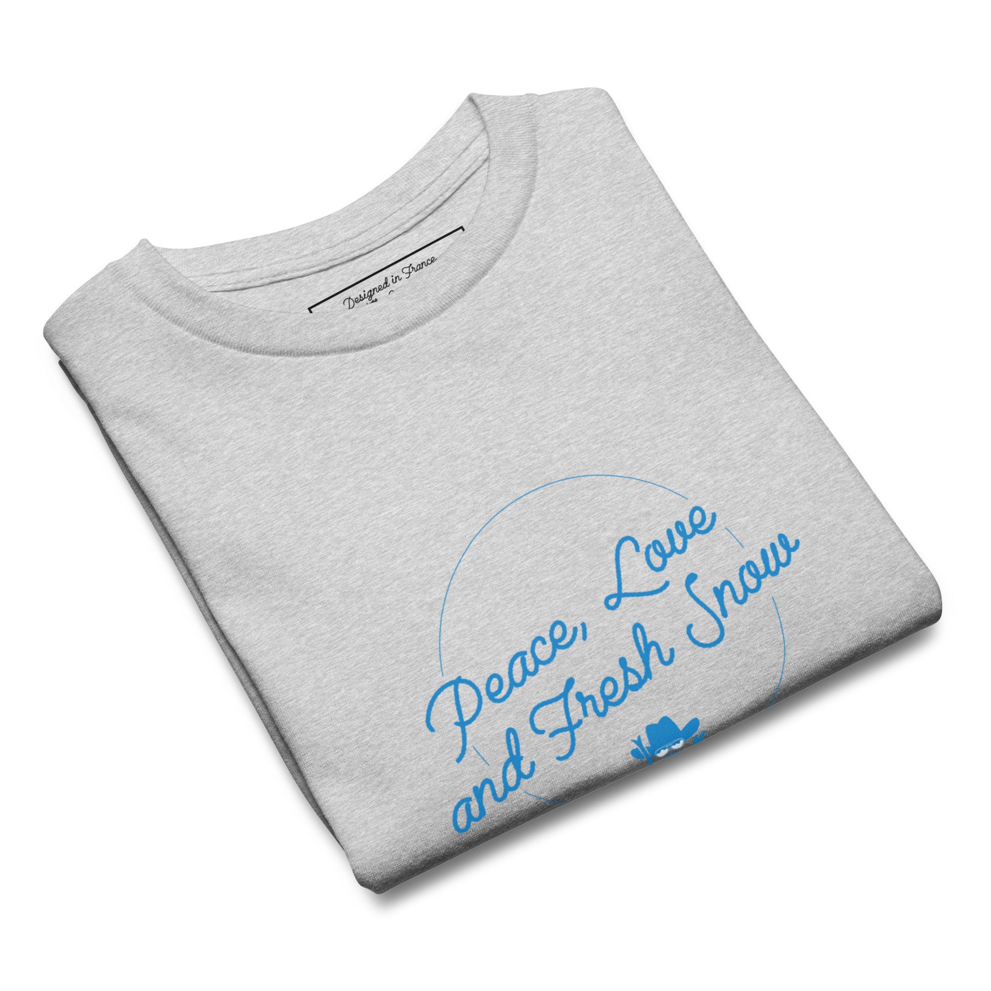 T-shirt épais enfant Peace, Love and Fresh Snow