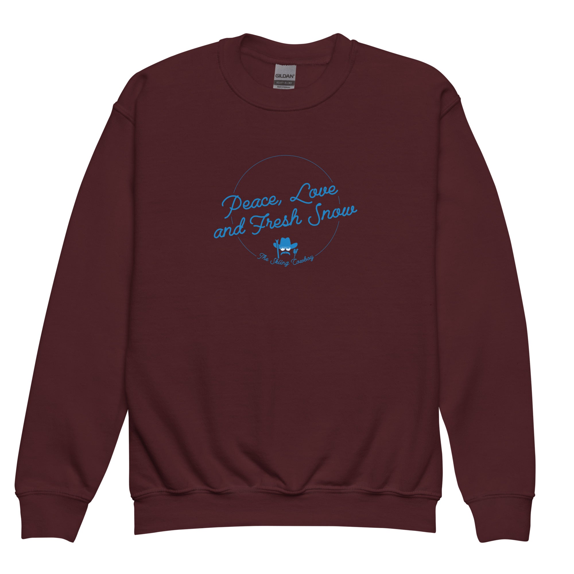 Sweat classique enfant Peace, Love and Fresh Snow