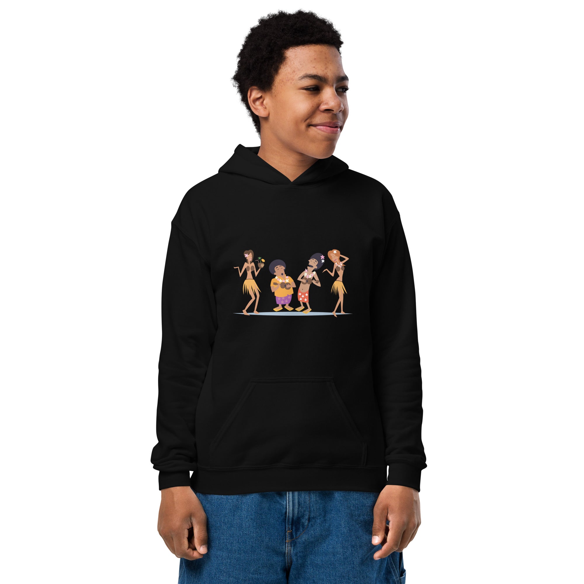 Youth heavy blend hoodie Ukulele singers & polynesian dancers