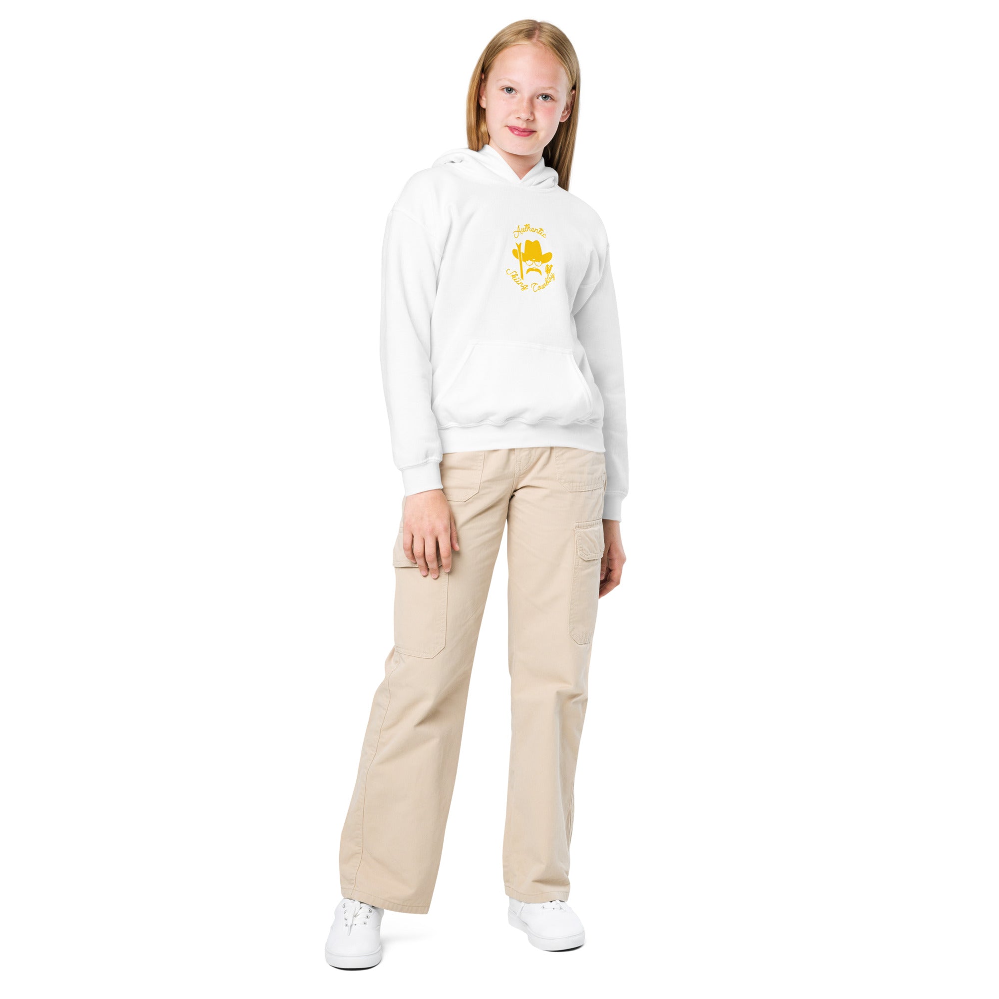 Sweat à capuche épais pour enfants Authentic Skiing Cowboy