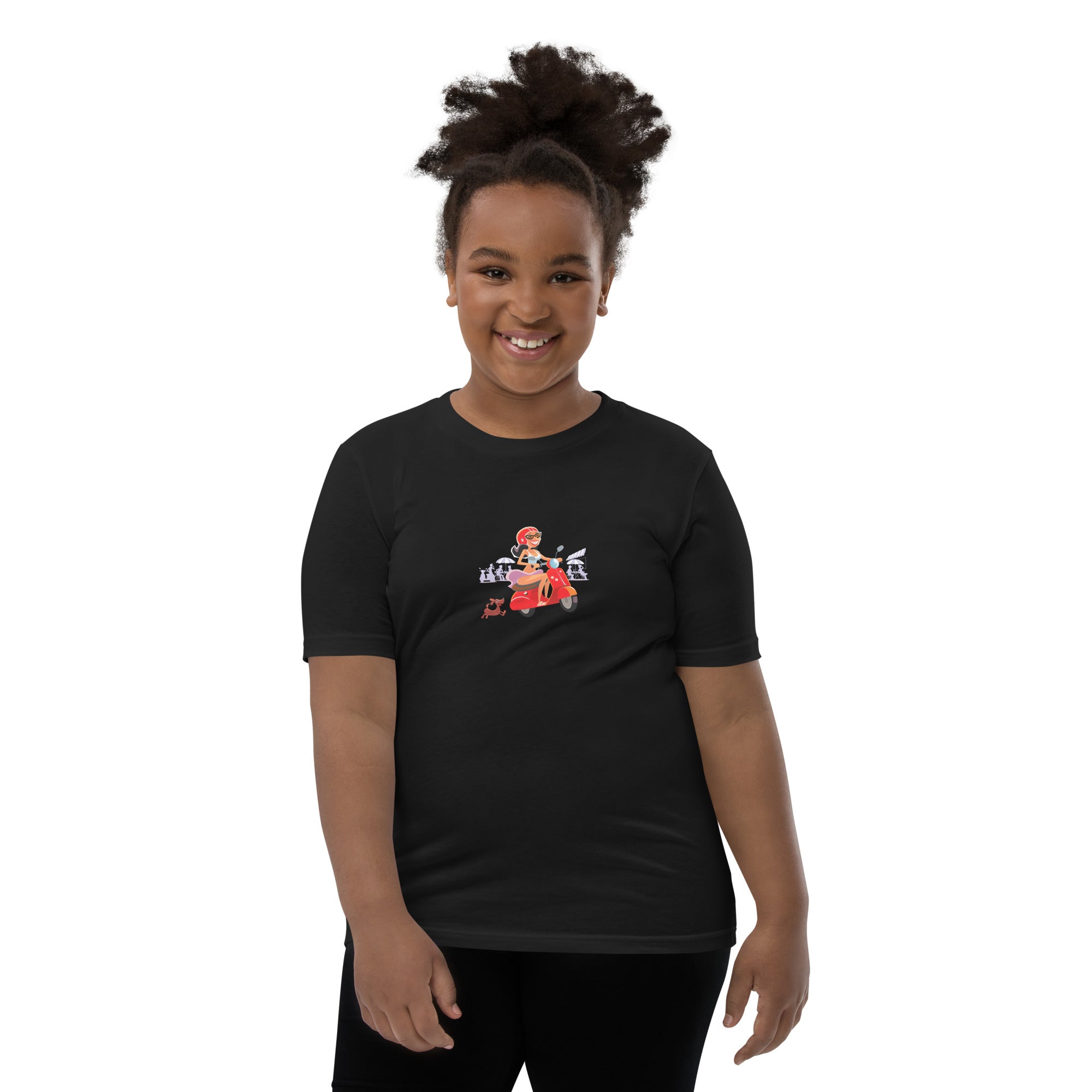 T-shirt classique enfant Vespa Girl in St Tropez