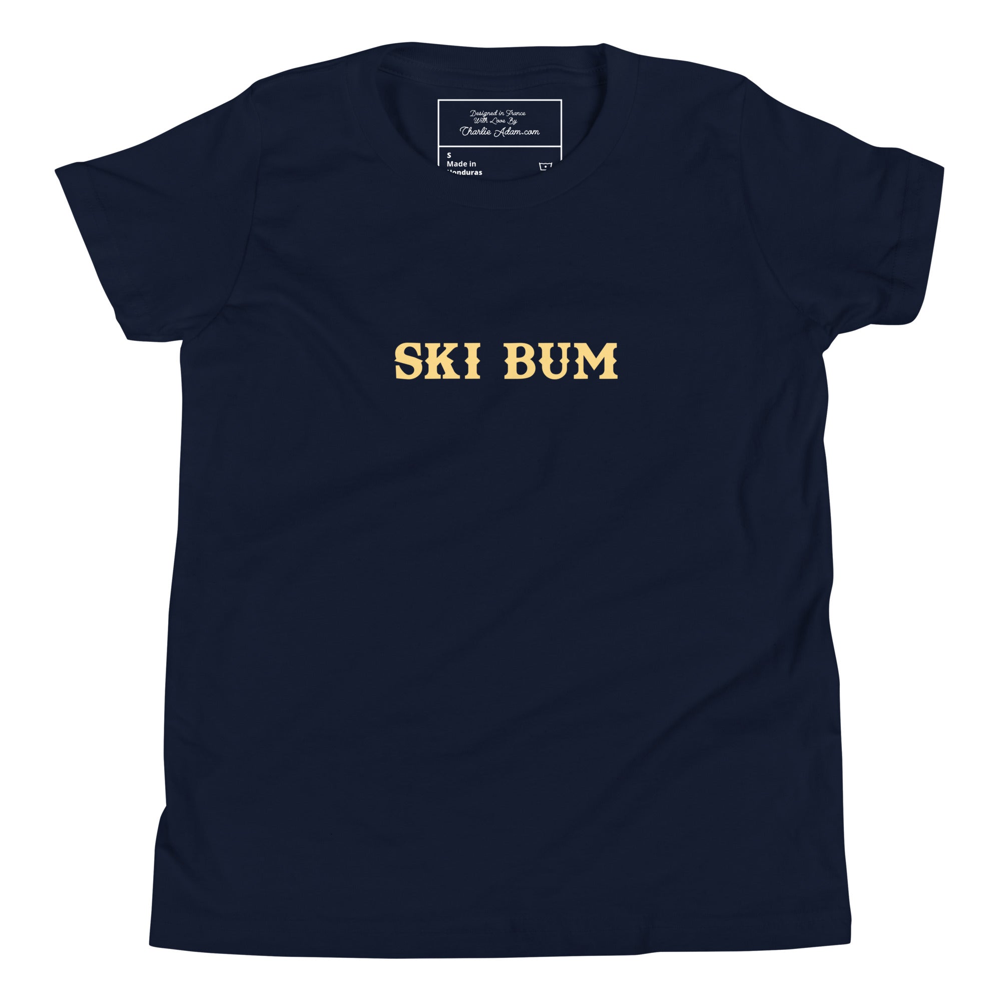 T-shirt classique enfant Ski Bum texte clair