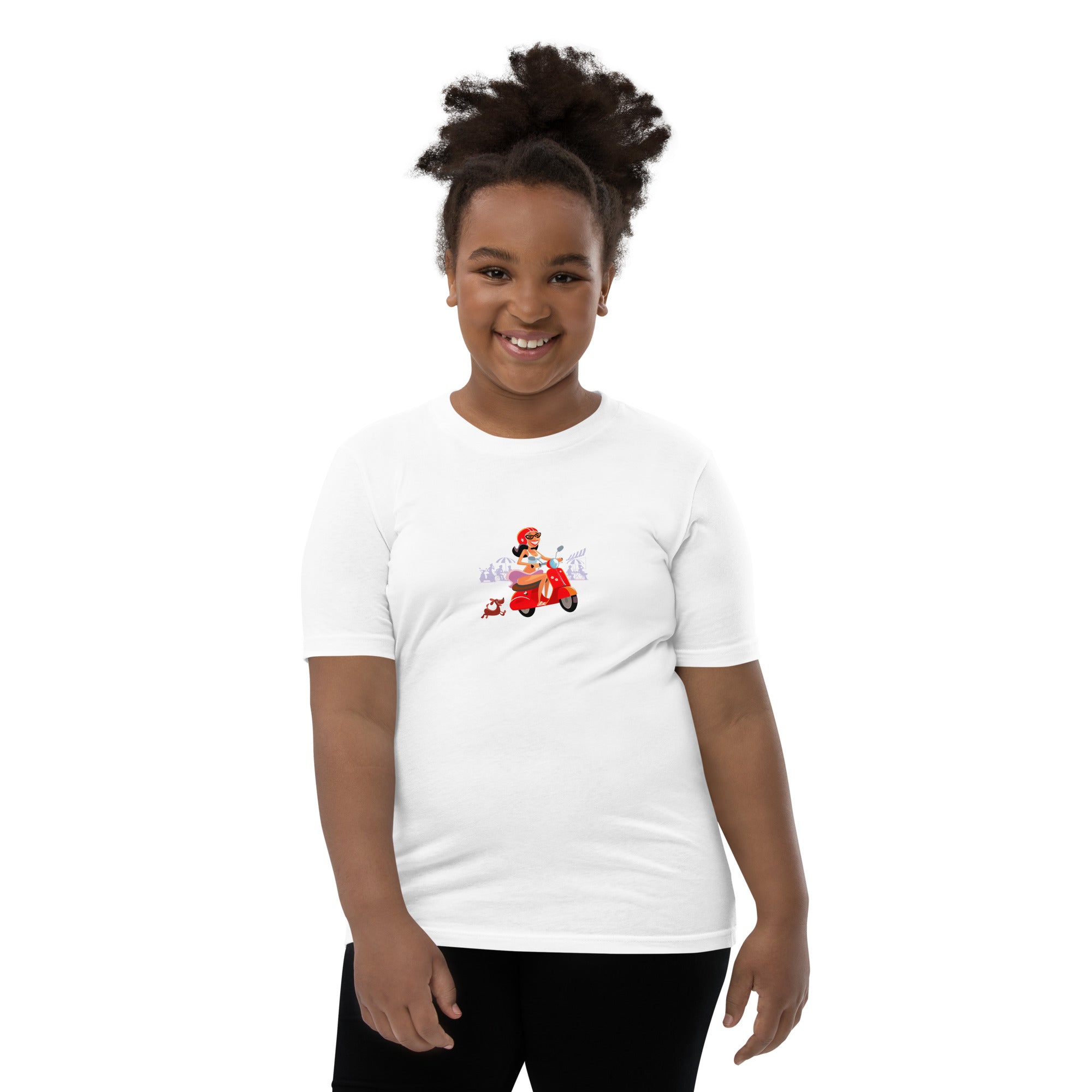 T-shirt classique enfant Vespa Girl in St Tropez
