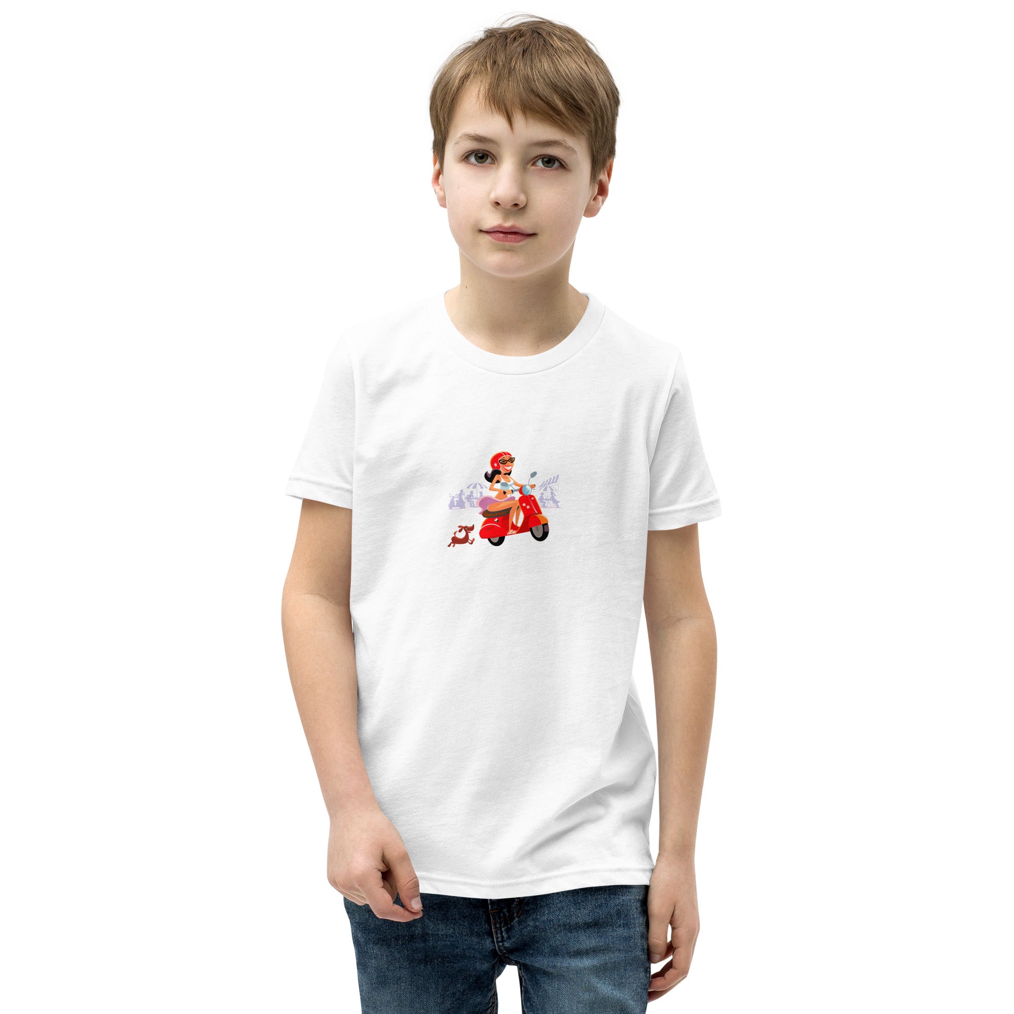 T-shirt classique enfant Vespa Girl in St Tropez