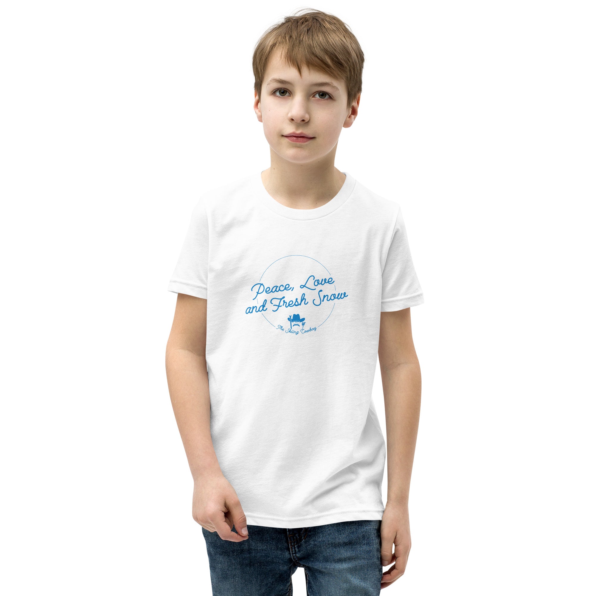 T-shirt classique enfant Peace, Love and Fresh Snow