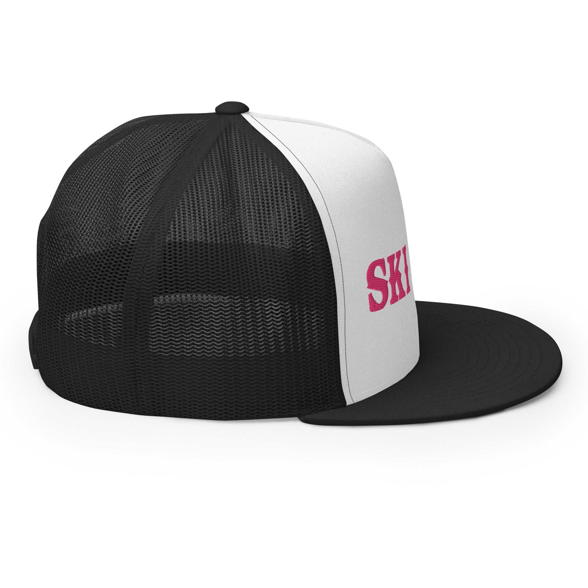 Casquette Trucker bicolore à visière plate Ski Bum Flamingo