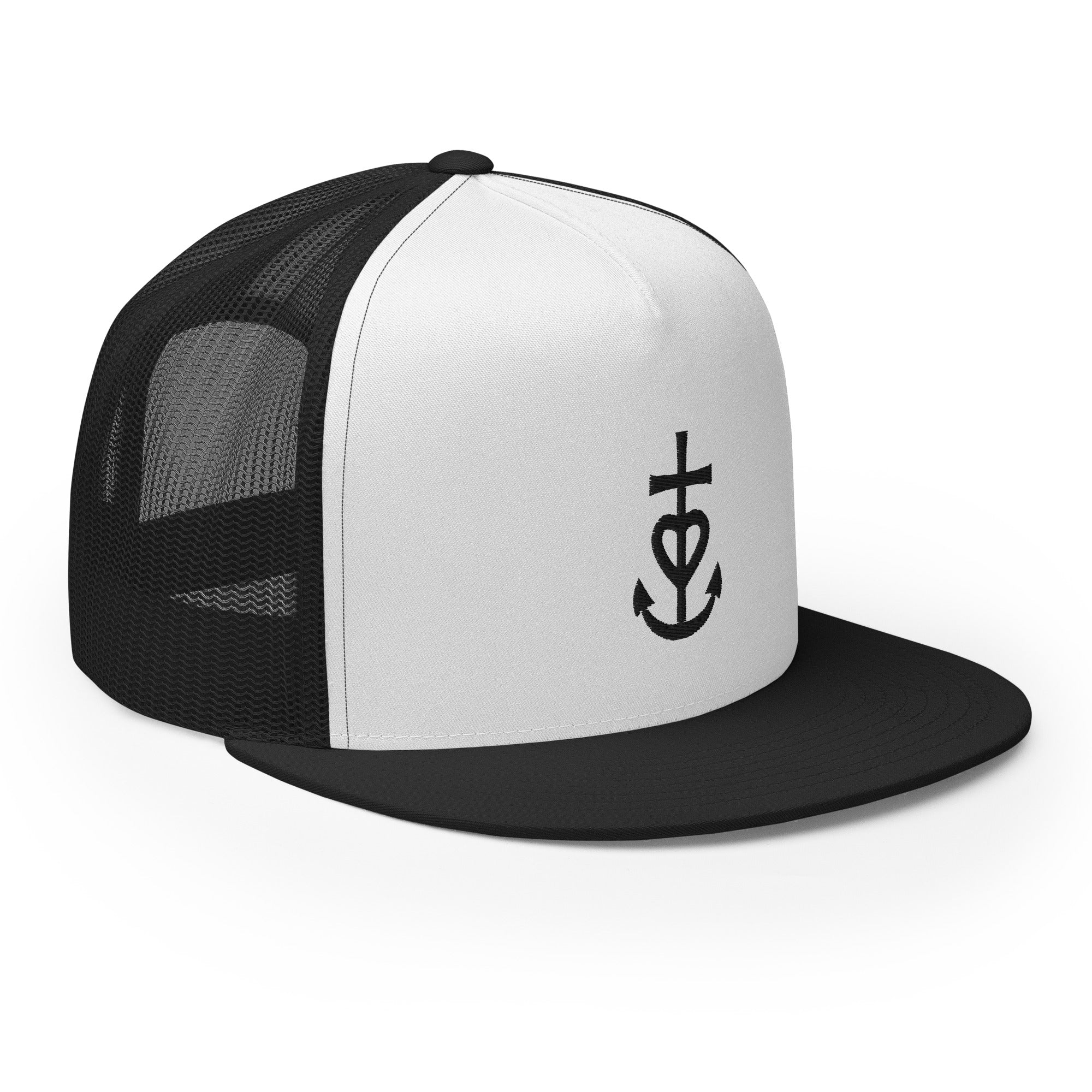 Two-Tone Trucker Cap Croix de Camargue Black