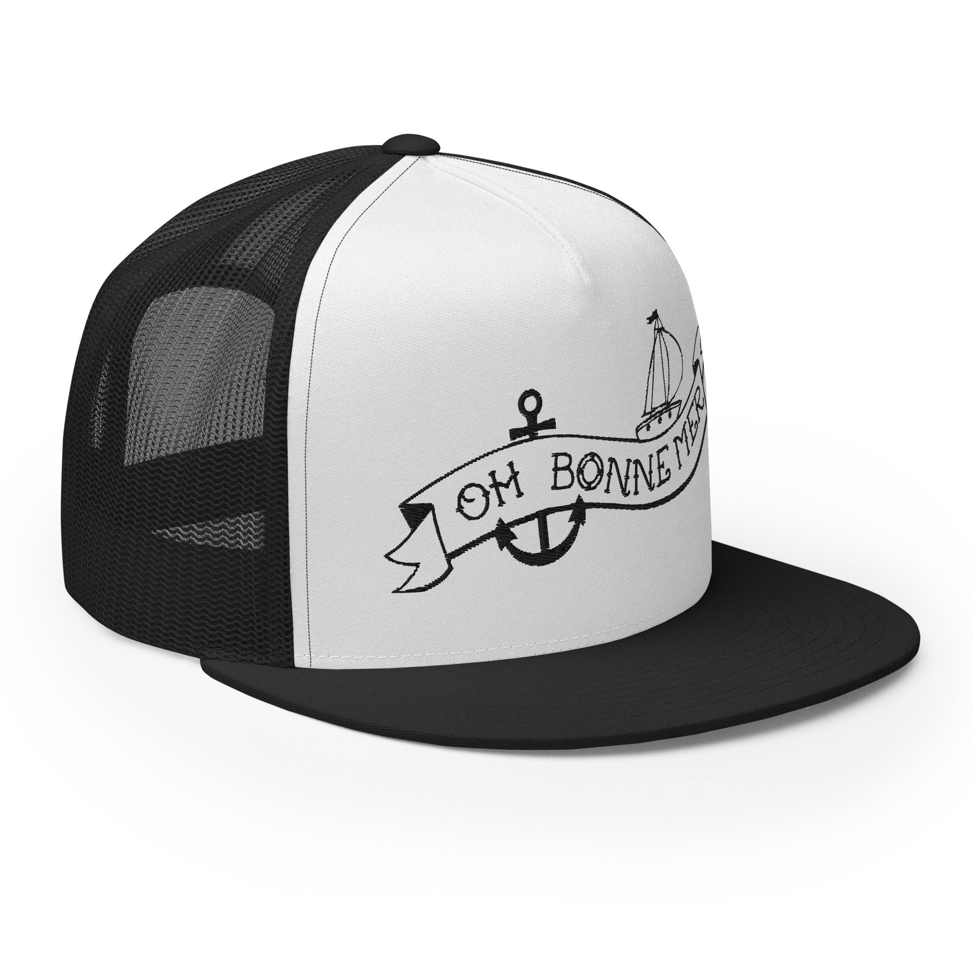 Two-Tone Trucker Cap Oh Bonne Mer Tattoo Black