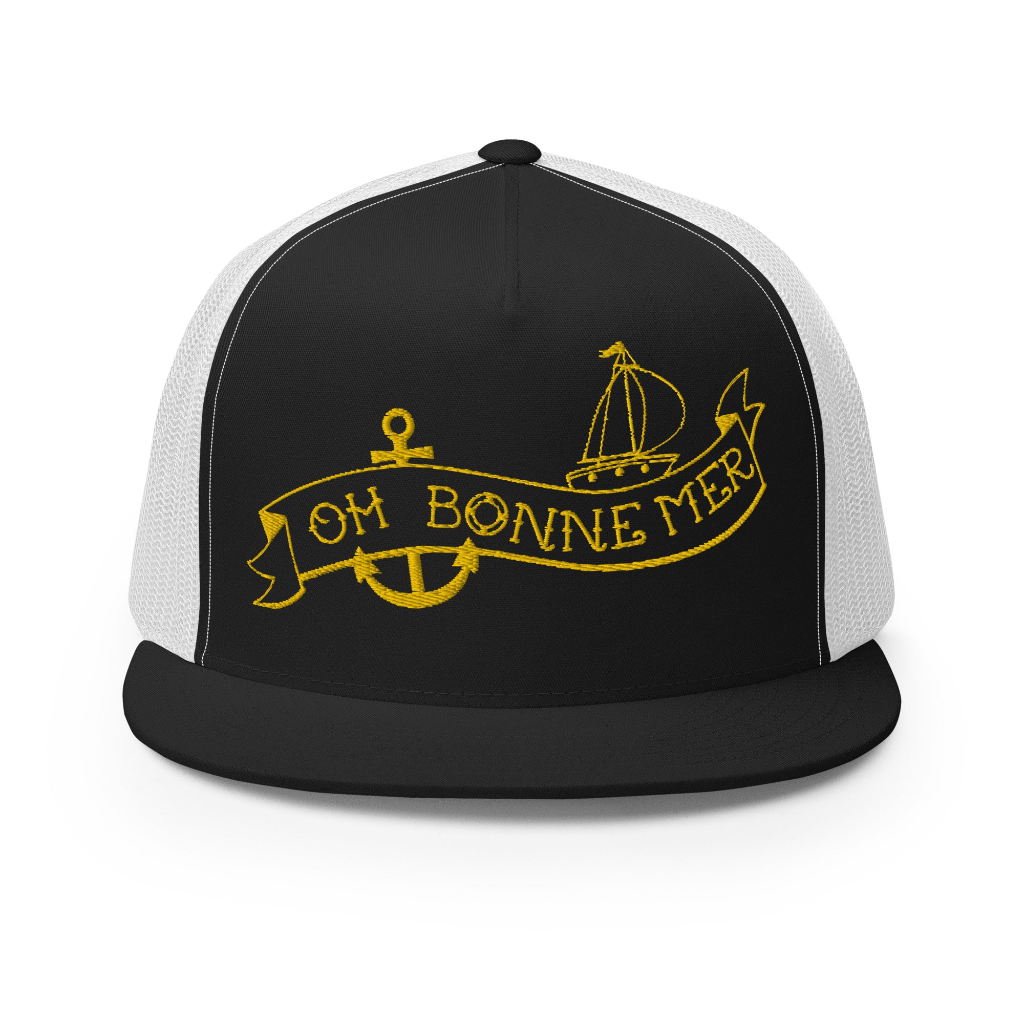 Two-Tone Trucker Cap Oh Bonne Mer Tattoo Gold