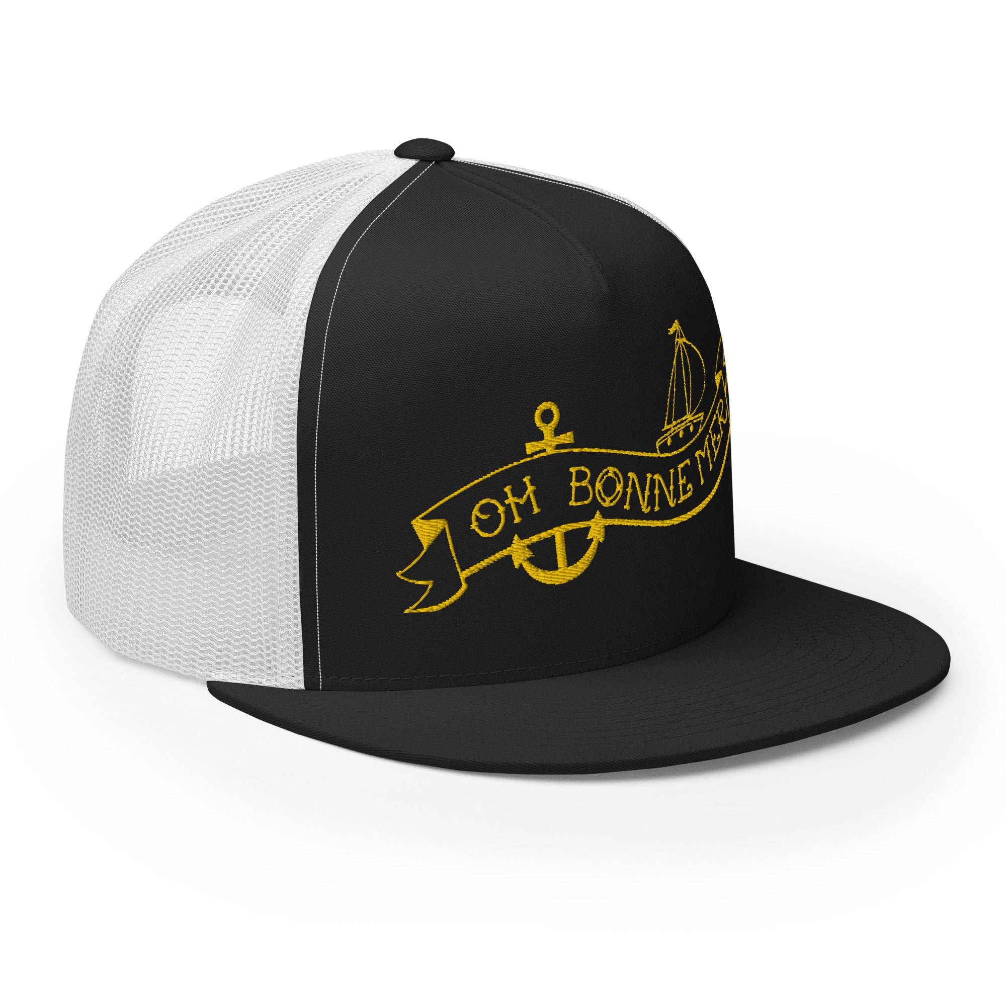 Two-Tone Trucker Cap Oh Bonne Mer Tattoo Gold