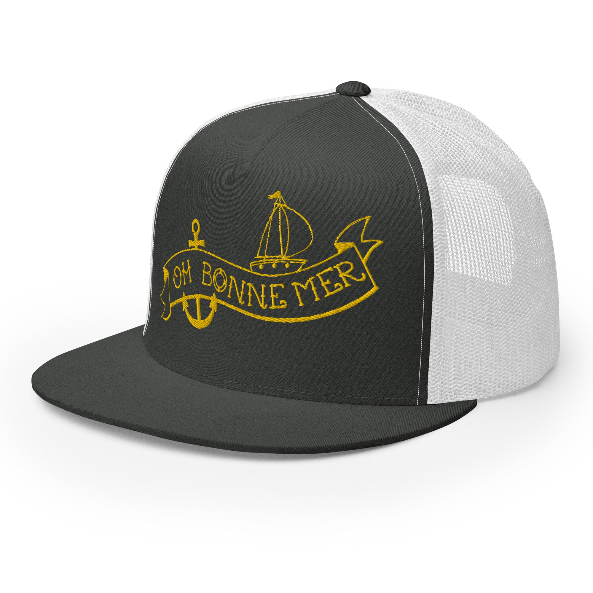 Two-Tone Trucker Cap Oh Bonne Mer Tattoo Gold