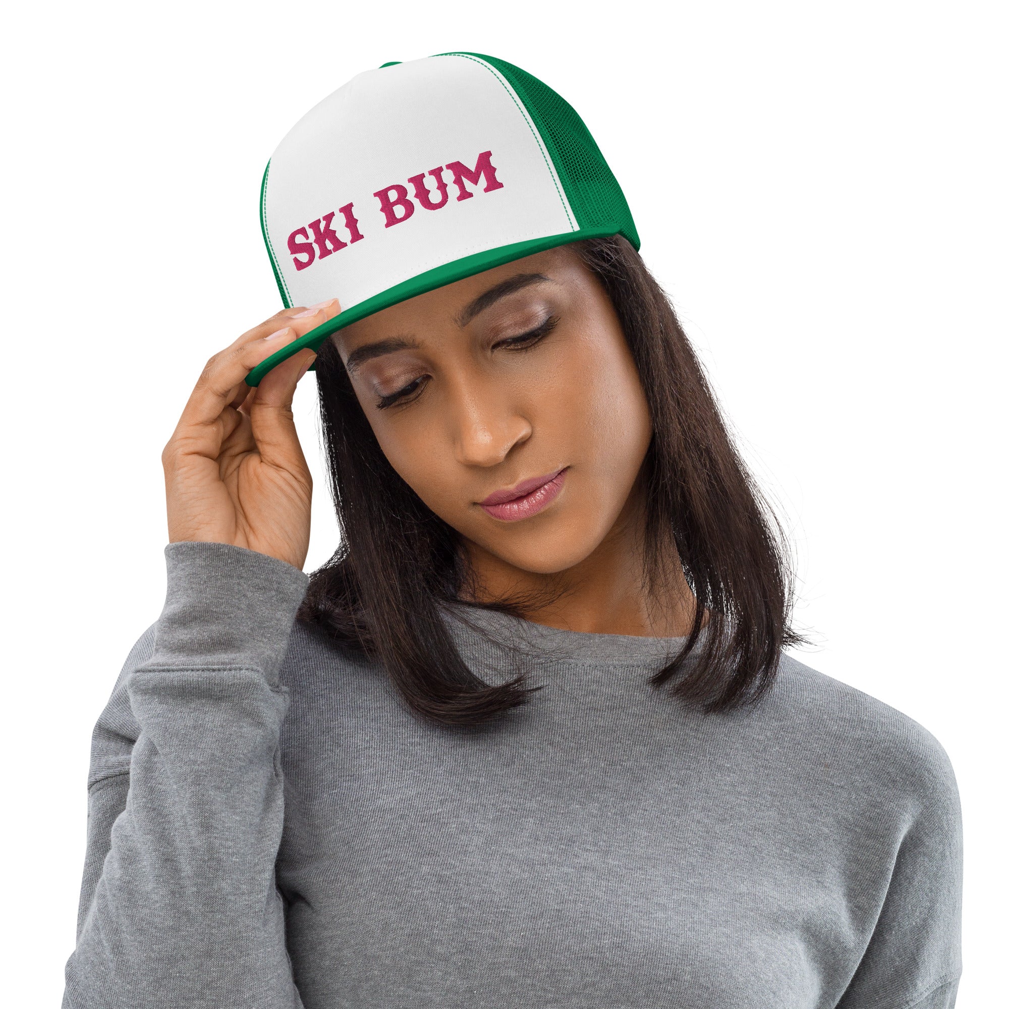 Two-Tone Trucker Cap Ski Bum Flamingo