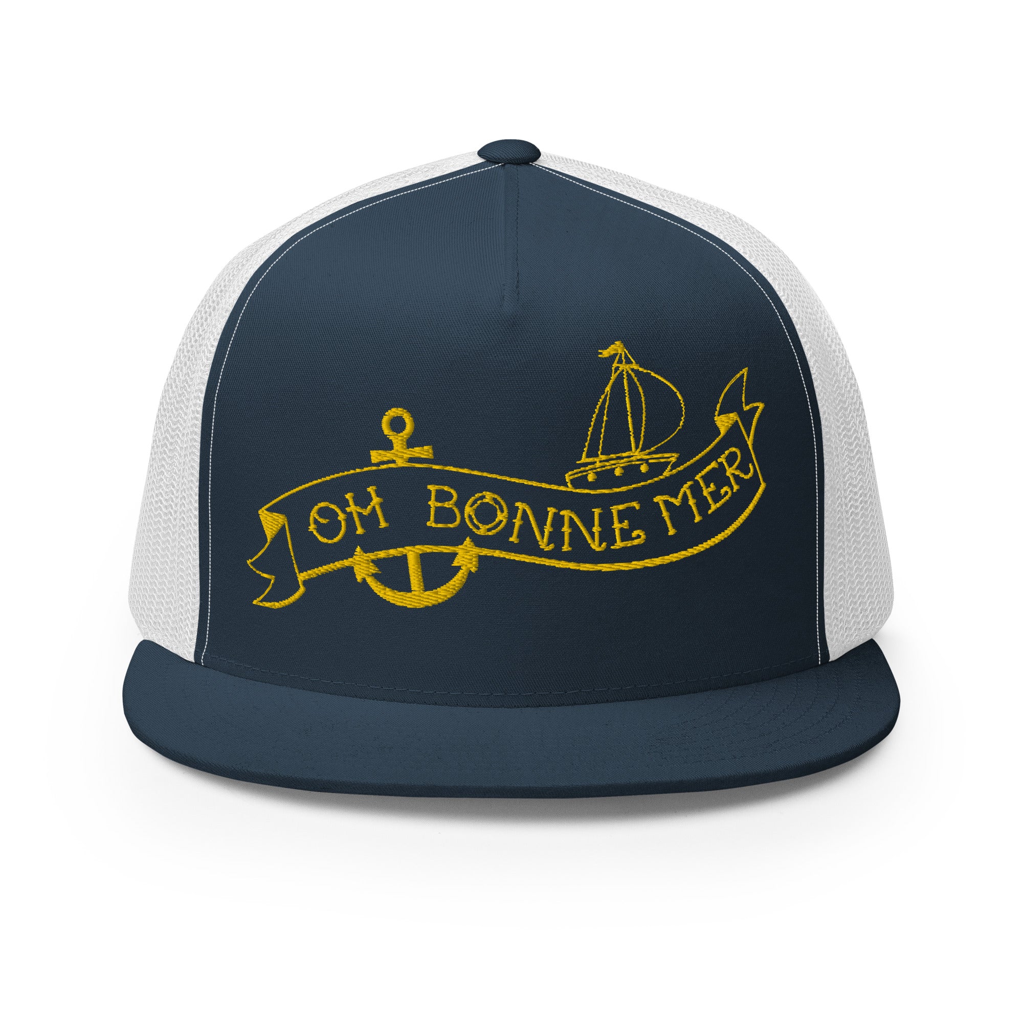 Two-Tone Trucker Cap Oh Bonne Mer Tattoo Gold