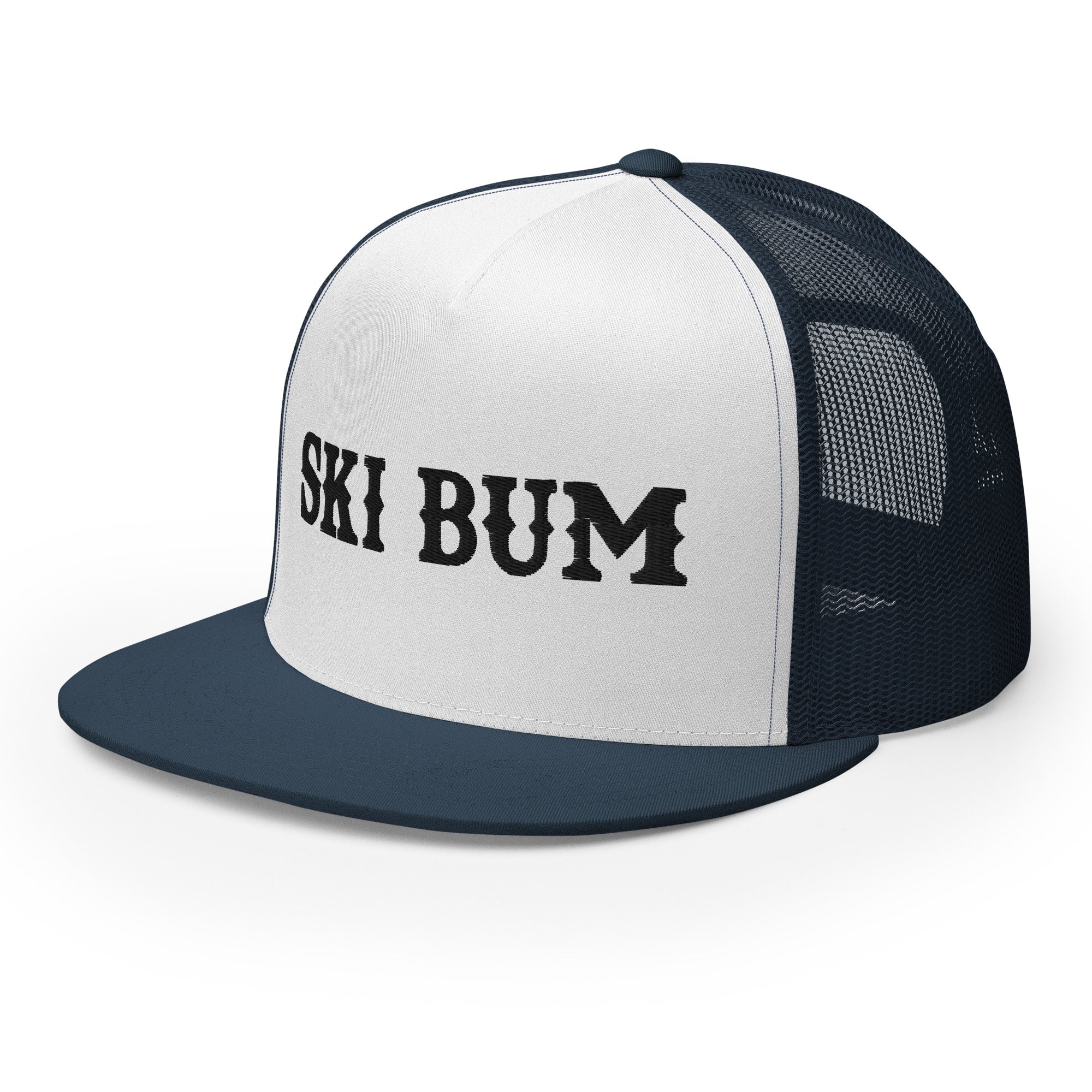 Two-Tone Trucker Cap Ski Bum Black