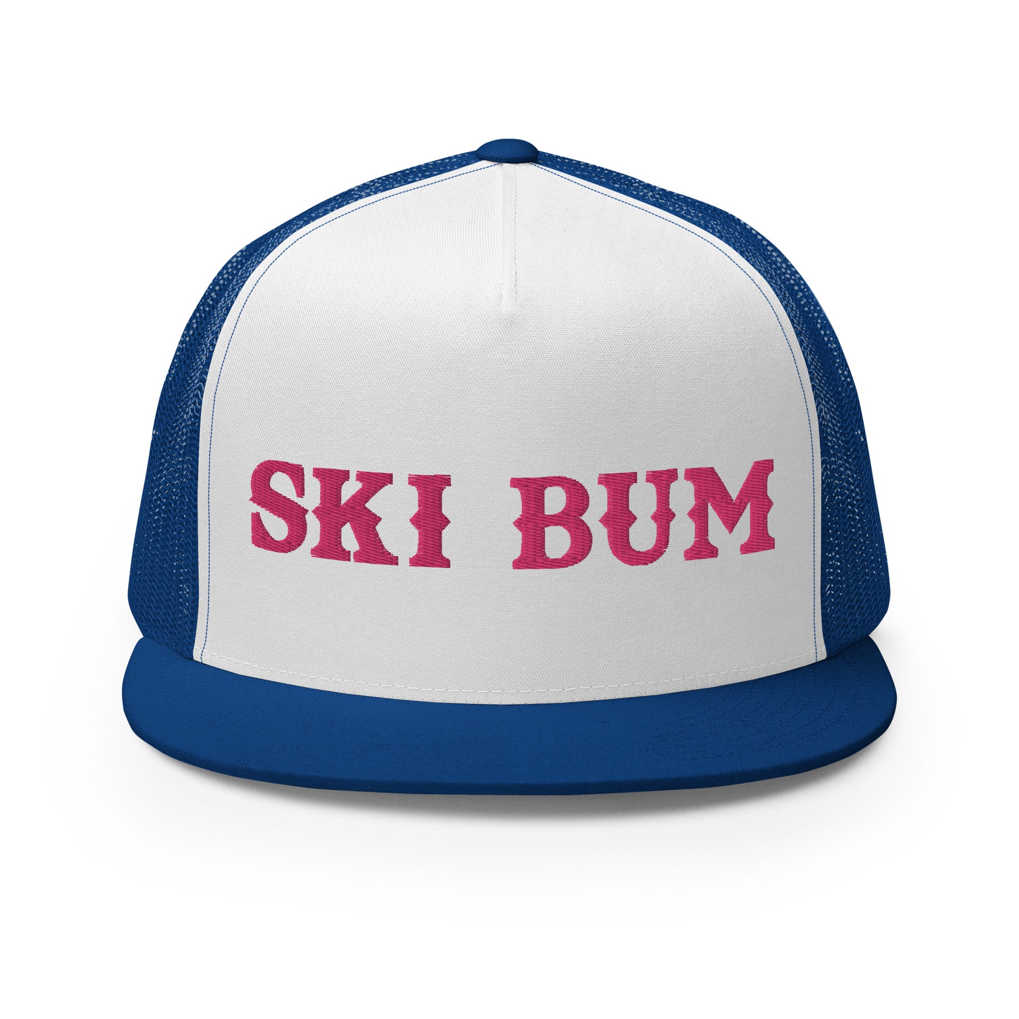 Casquette Trucker bicolore à visière plate Ski Bum Flamingo