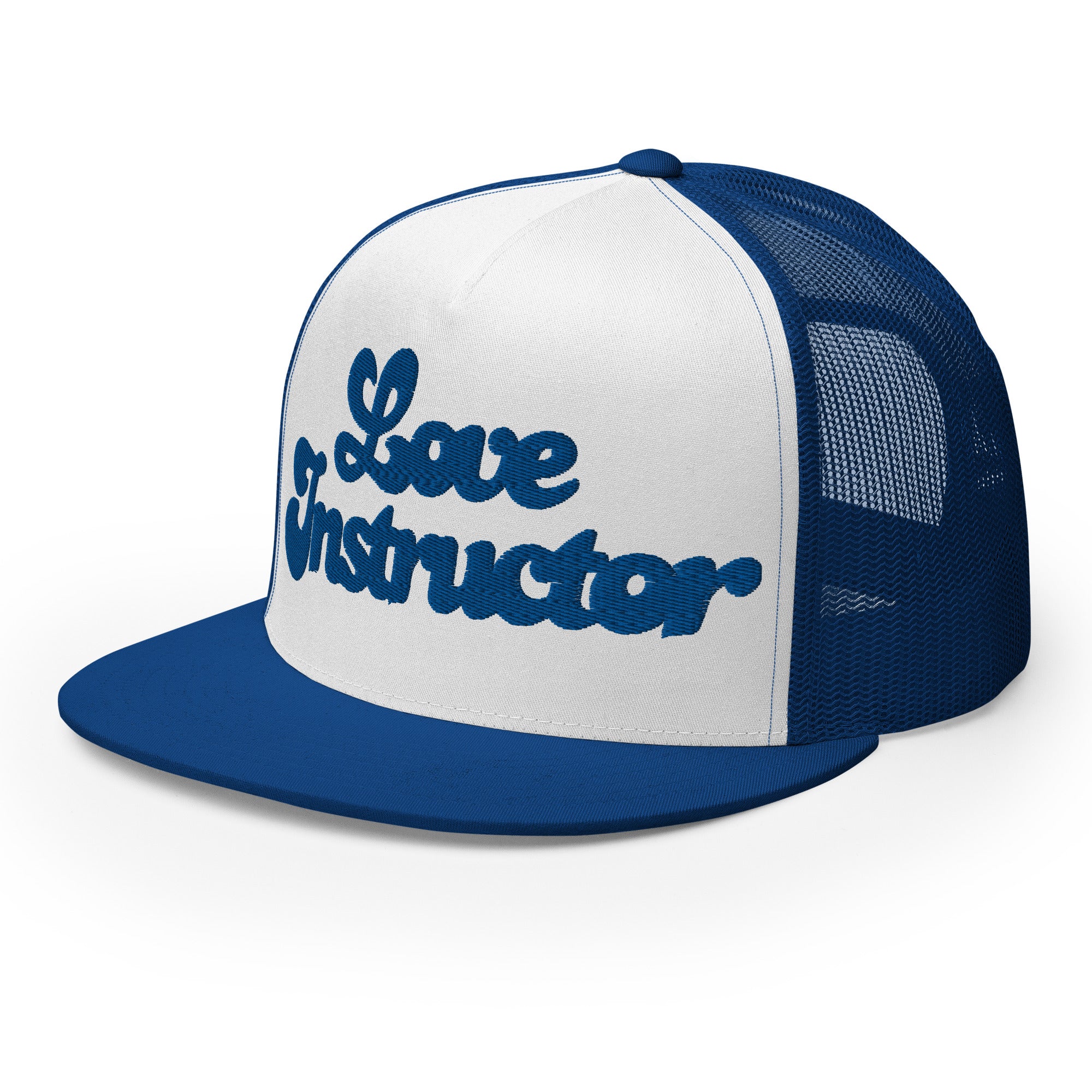 Two-Tone Trucker Cap Love instructor Royal Blue