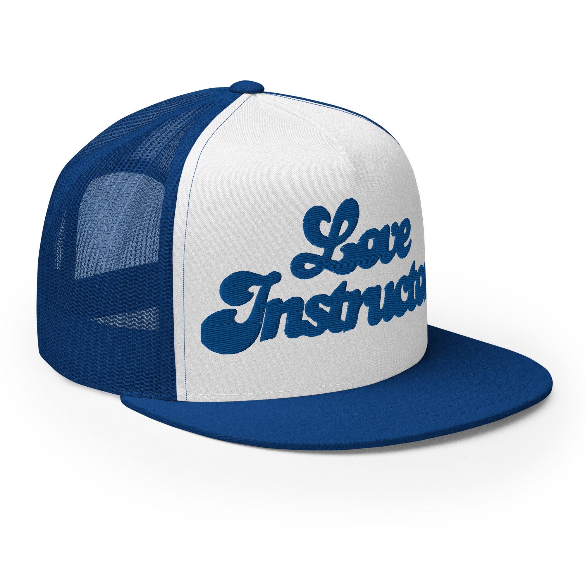 Two-Tone Trucker Cap Love instructor Royal Blue