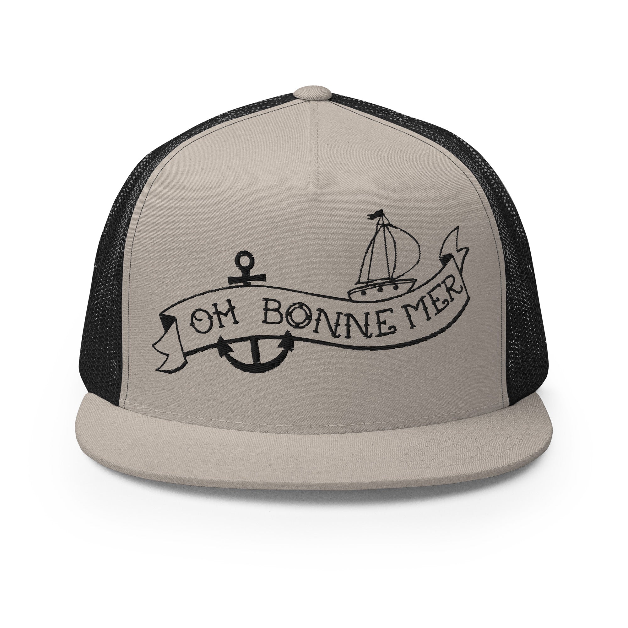 Two-Tone Trucker Cap Oh Bonne Mer Tattoo Black