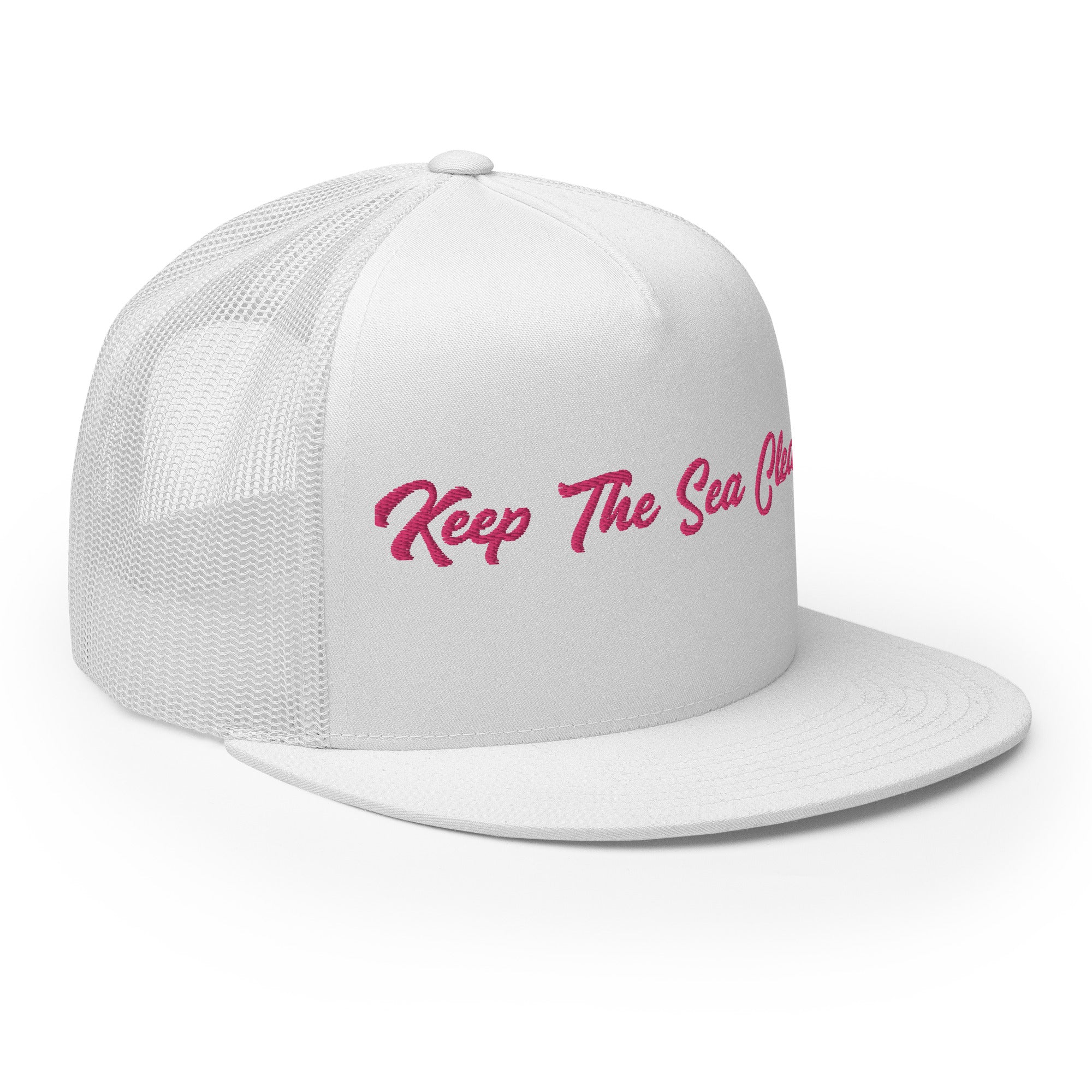 Trucker Cap Keep The Sea Clean Flamingo