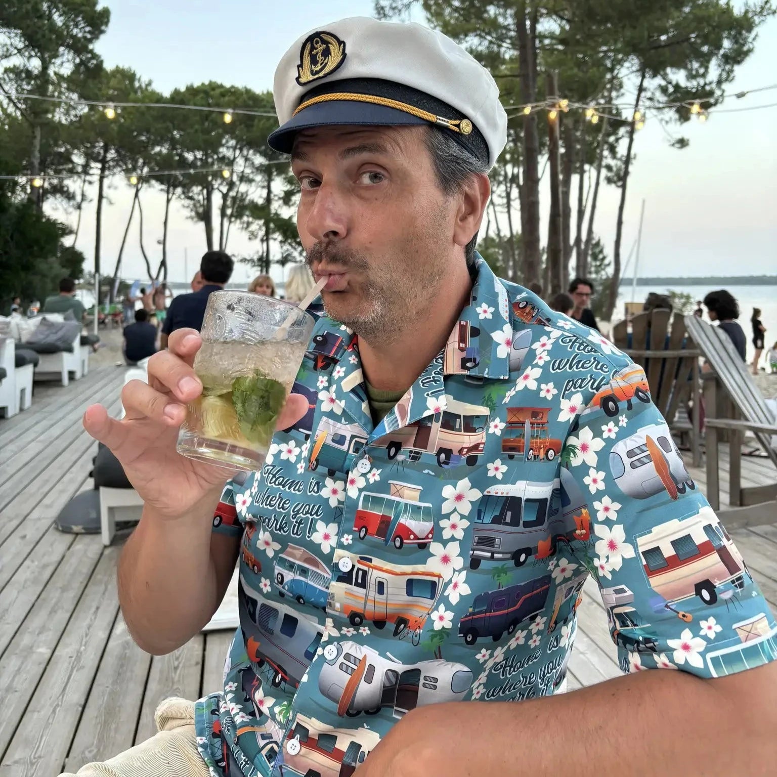 Chemise Vintage Campers Cocktail