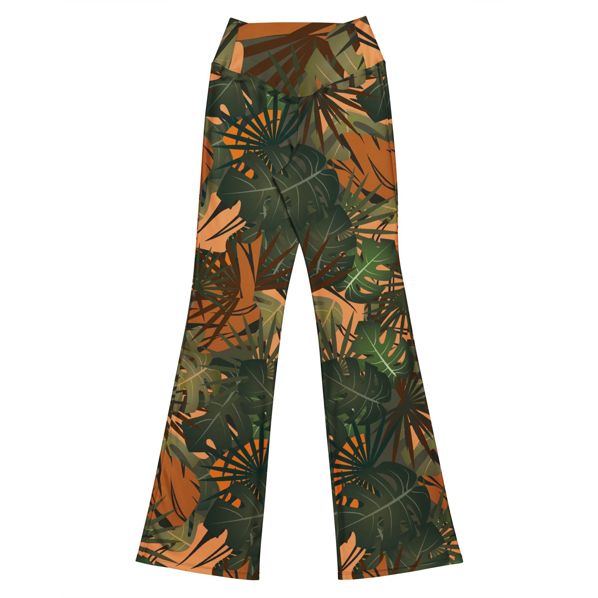 Recycled polyester flare leggings with pocket Jungle