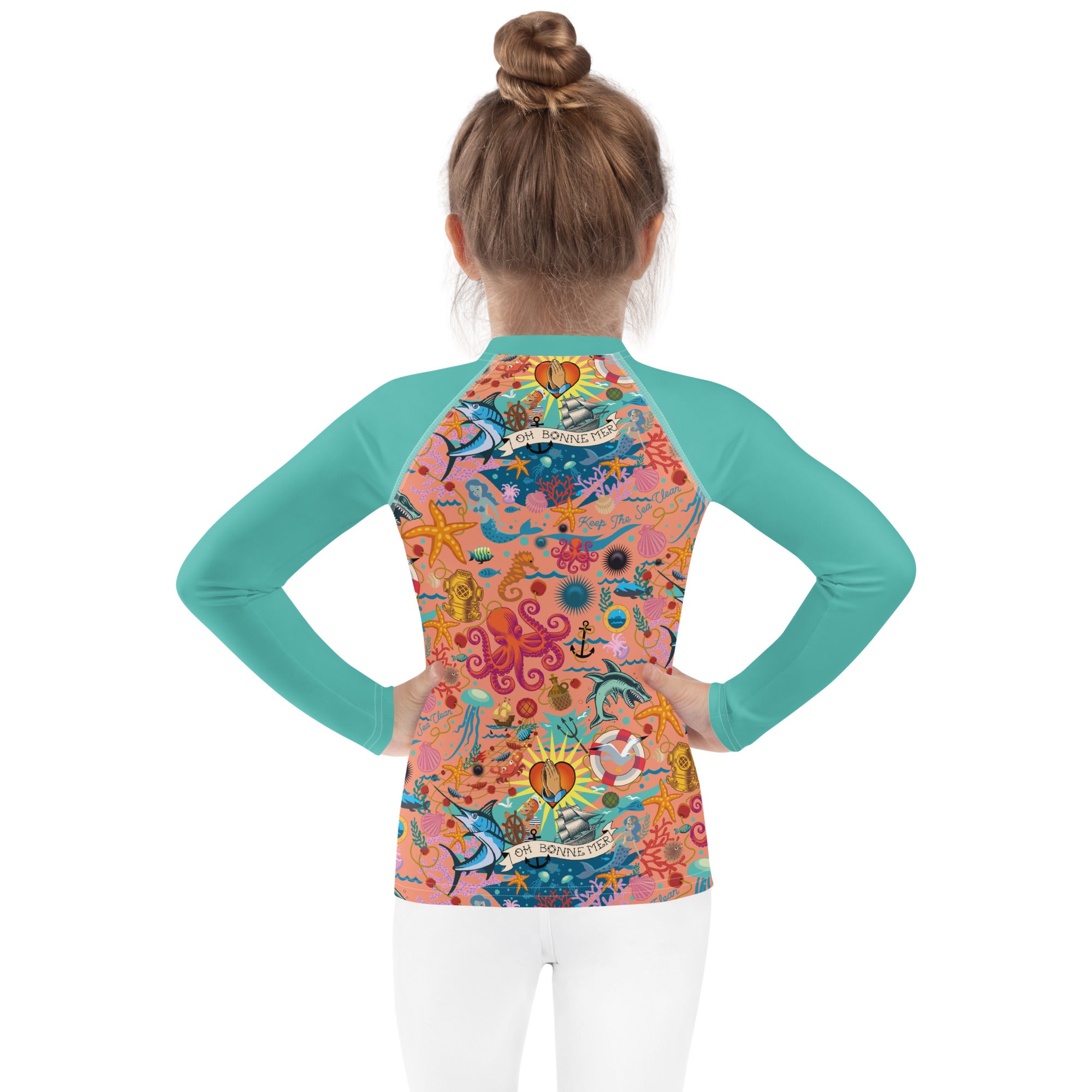 Kids Rash Guard Oh Bonne Mer Peach