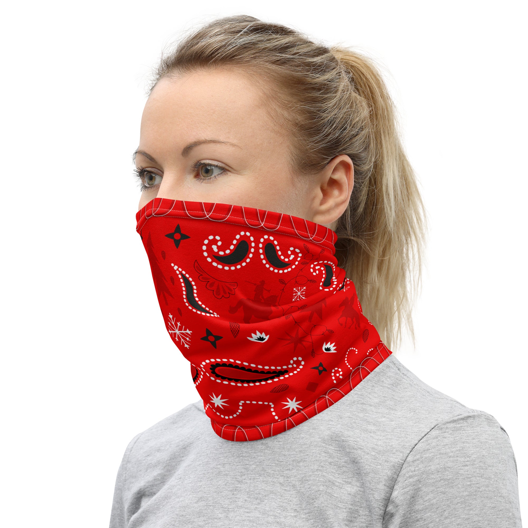 Neck Gaiter Authentic Skiing Cowboy